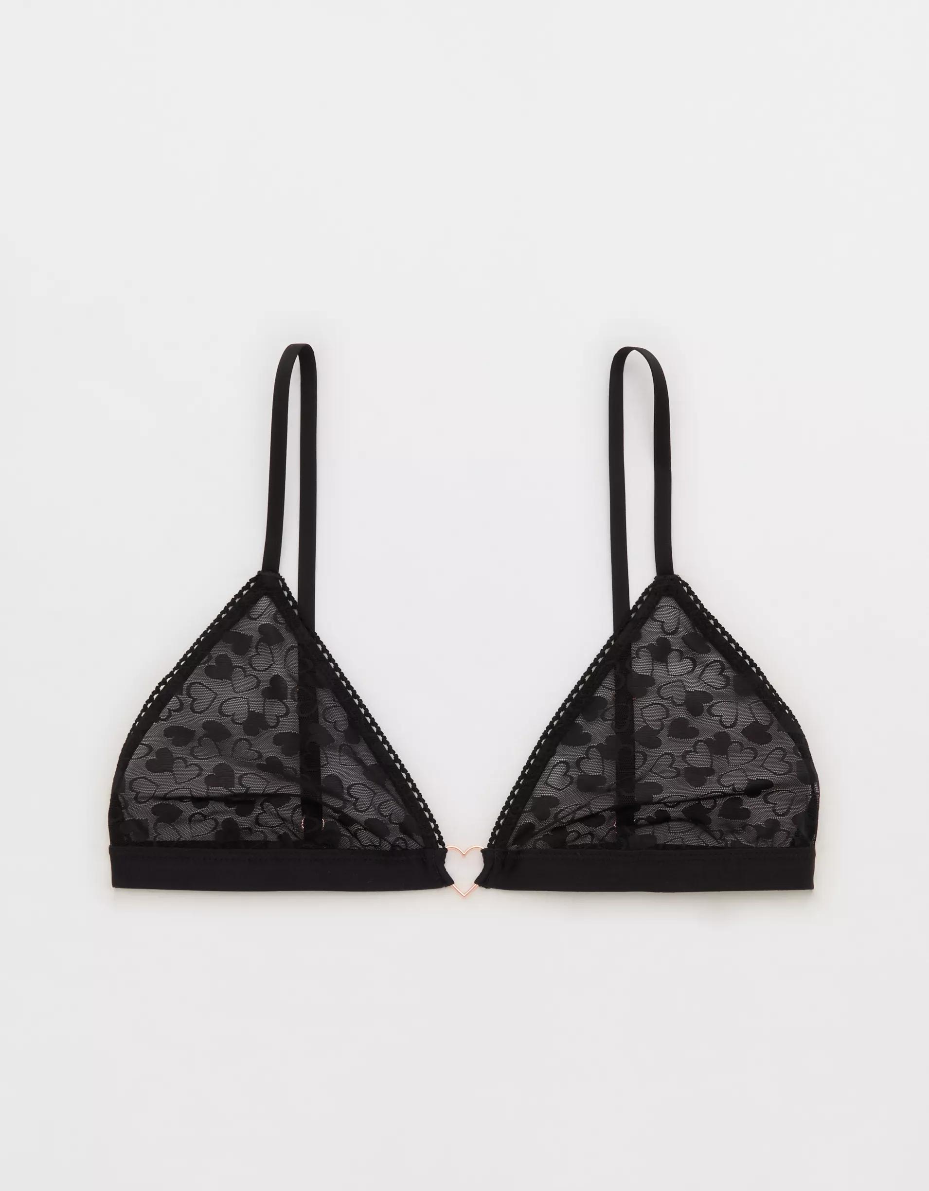 Show Off Heart Mesh Triangle Bralette Product Image