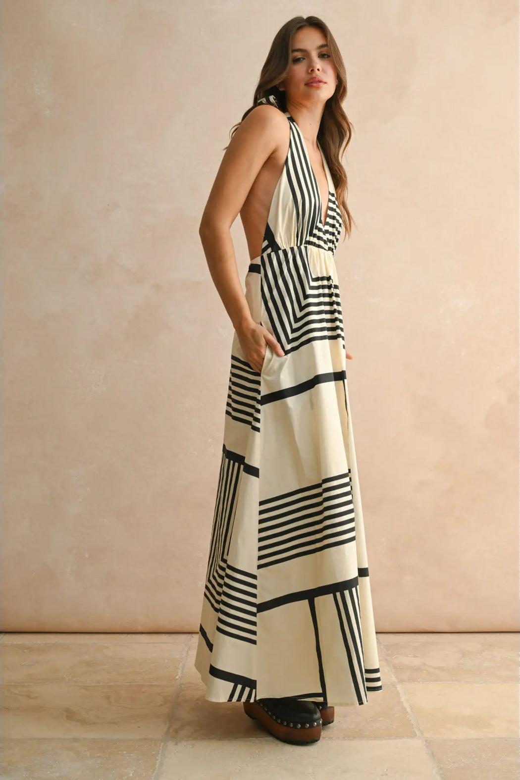 Geo Halter Dress Product Image