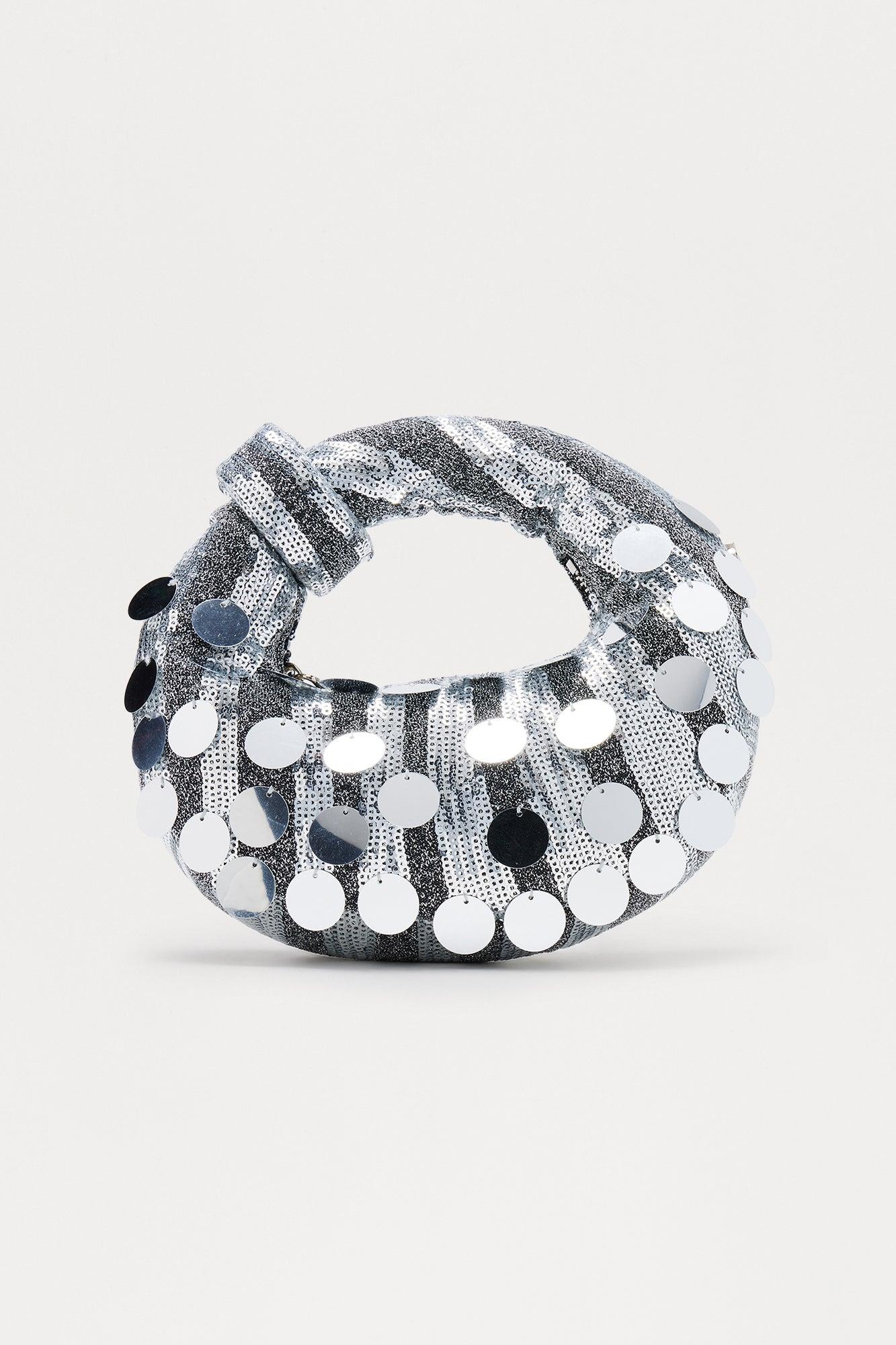 Shine All Night Sequin Clutch - Silver Female Product Image