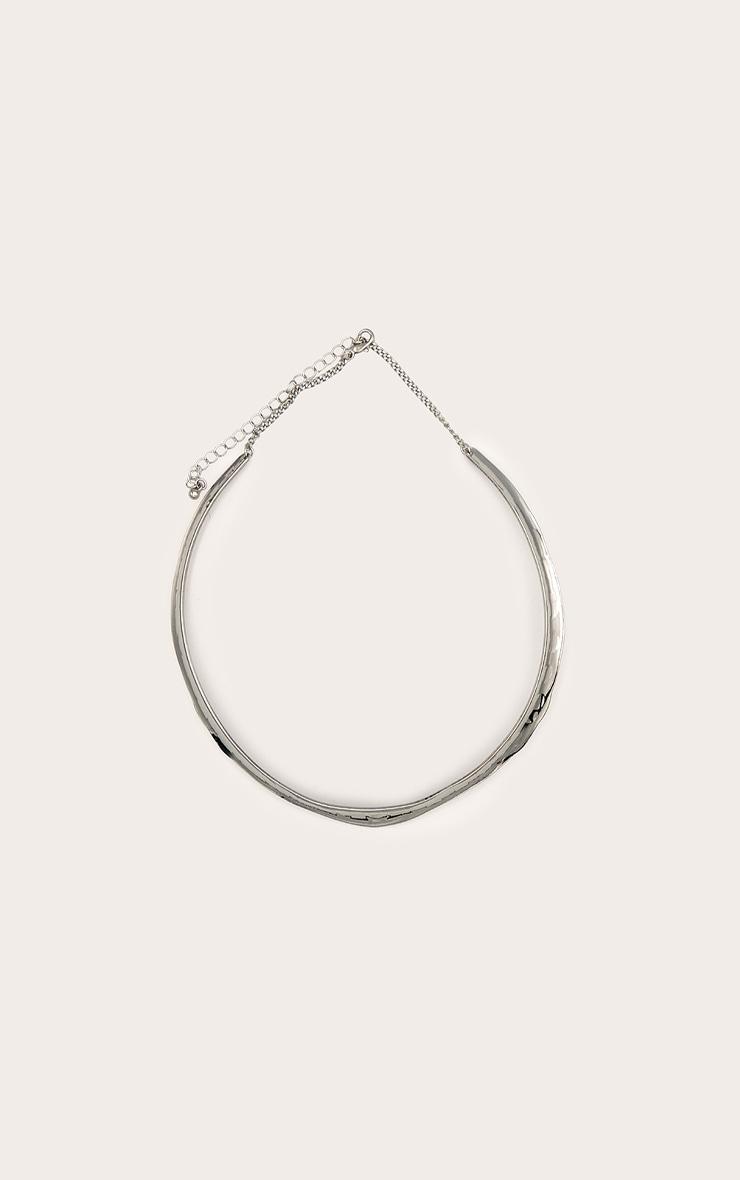  Silver Metal Texture Choker Product Image