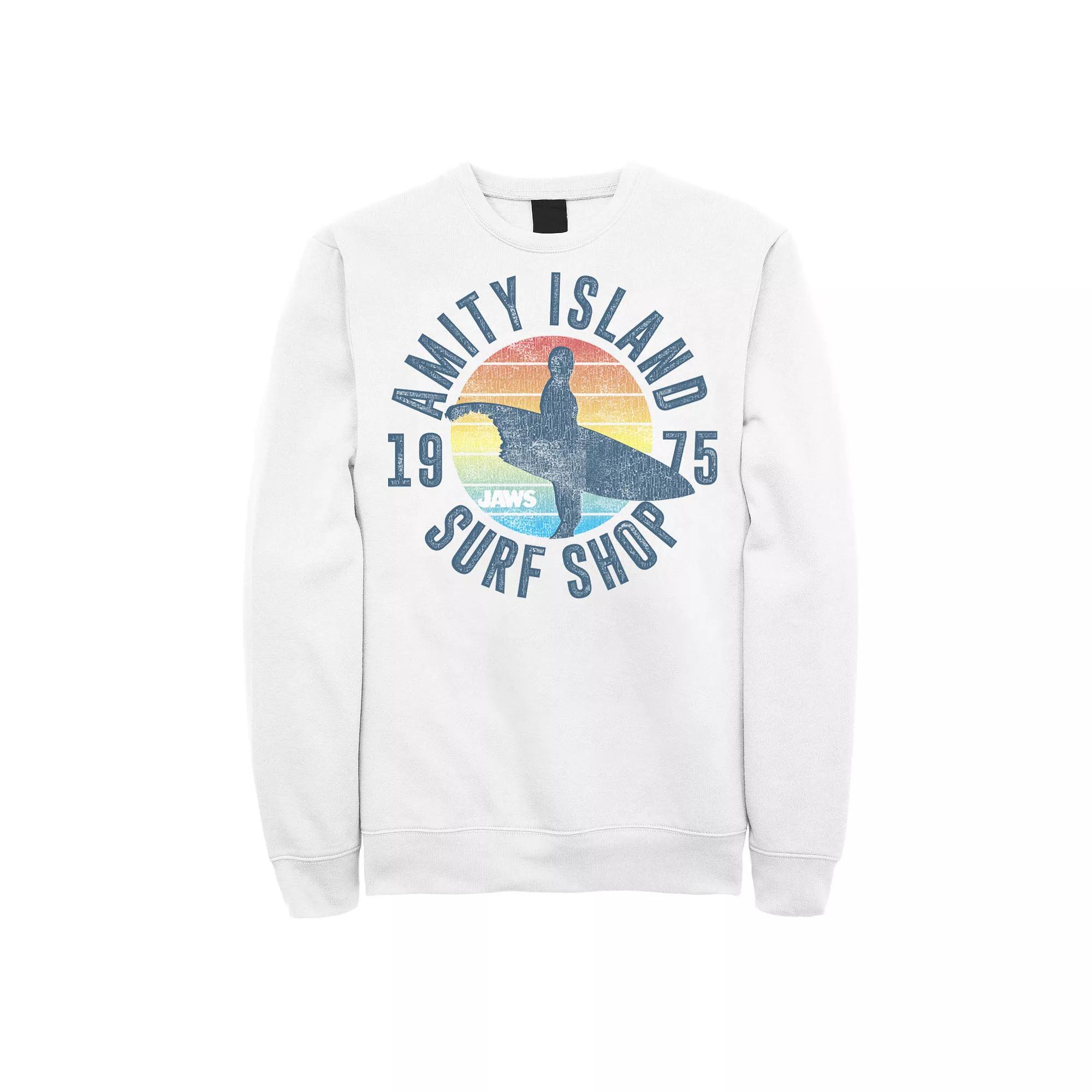 Men's Jaws Amity Island Surf Shop 1975 Retro Logo Sweatshirt,  Product Image