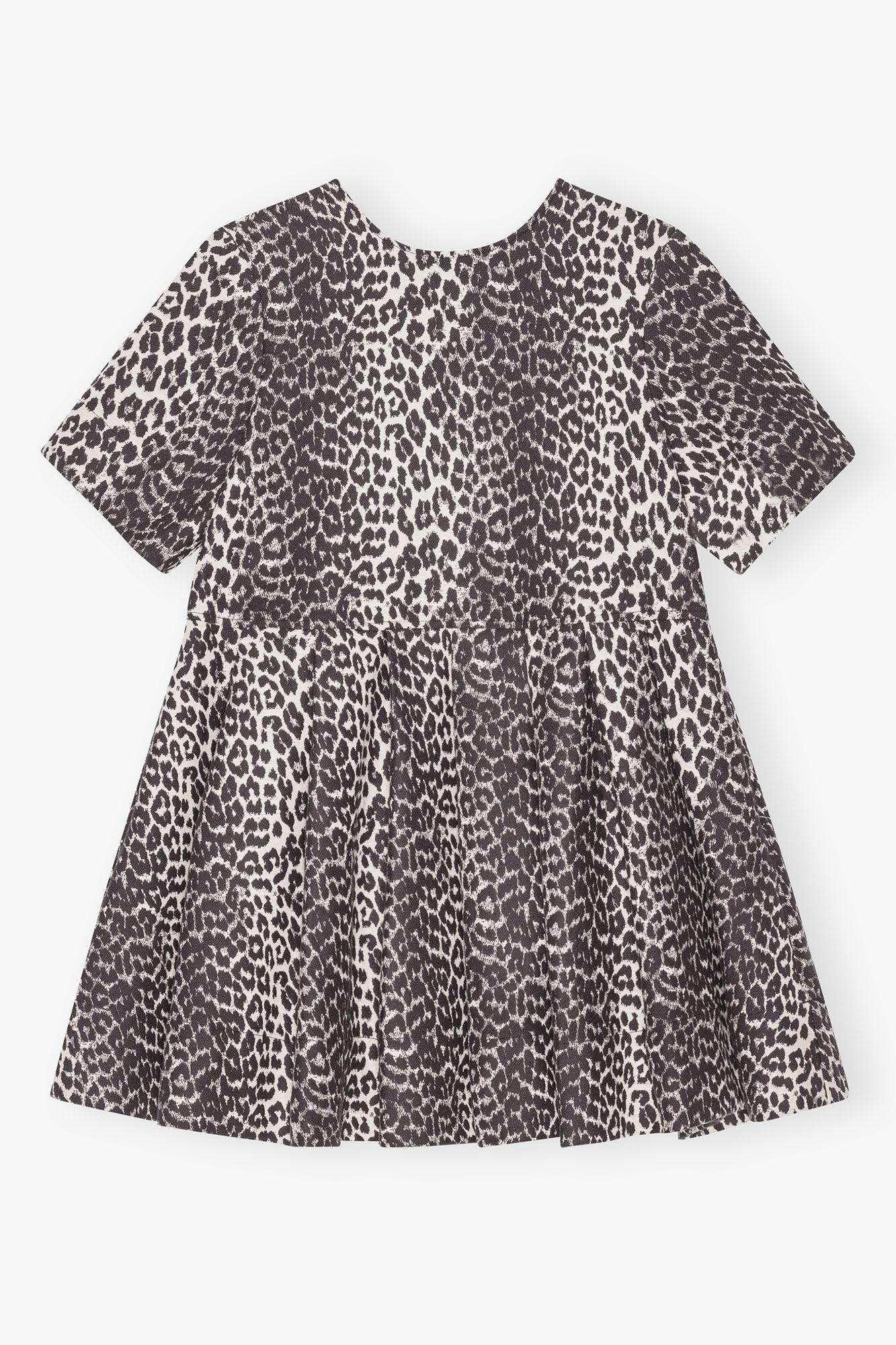 Leopard Cotton Tweed Mini Dress Product Image