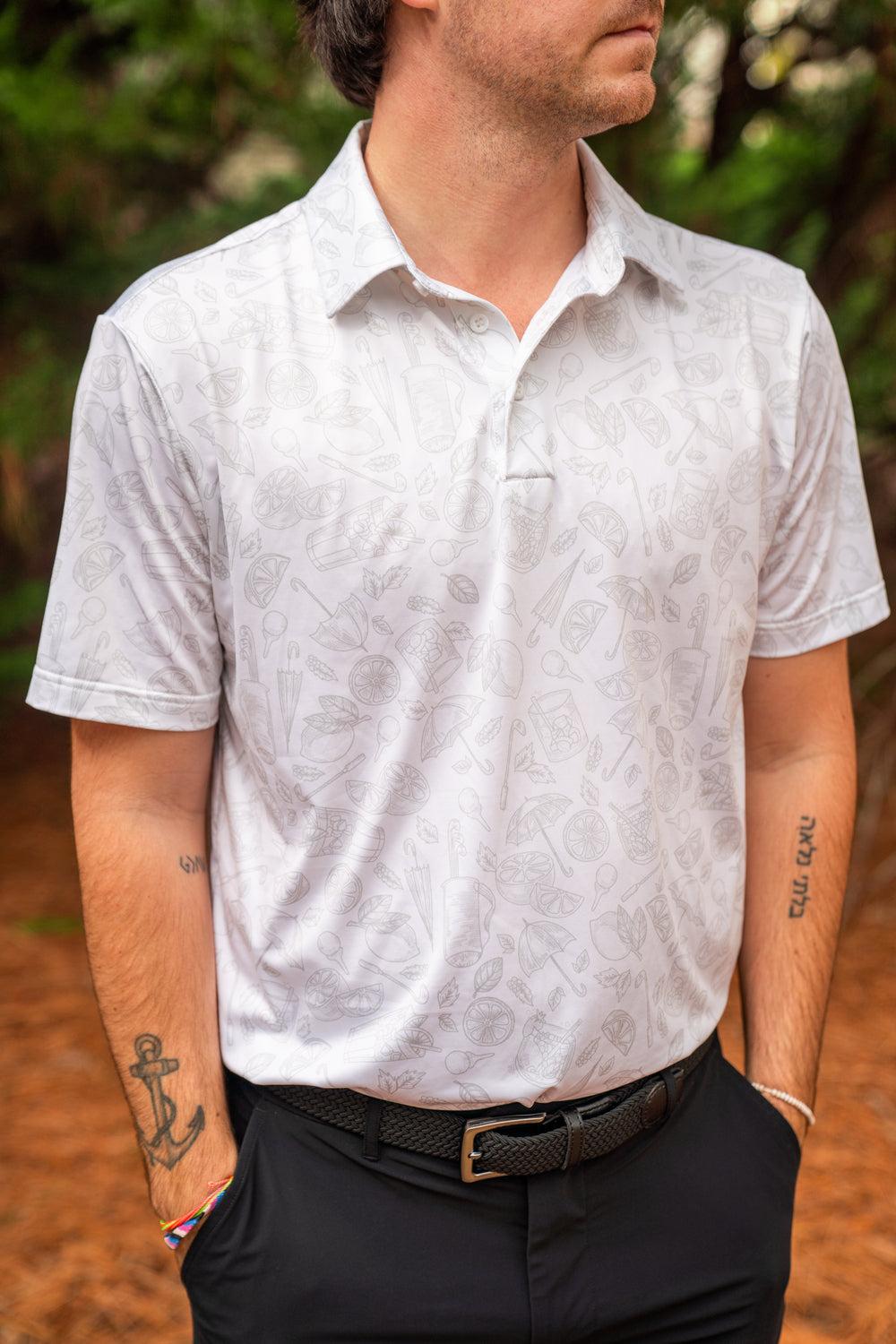 Three Sixty Six Men’s Print Golf Polos Male Product Image