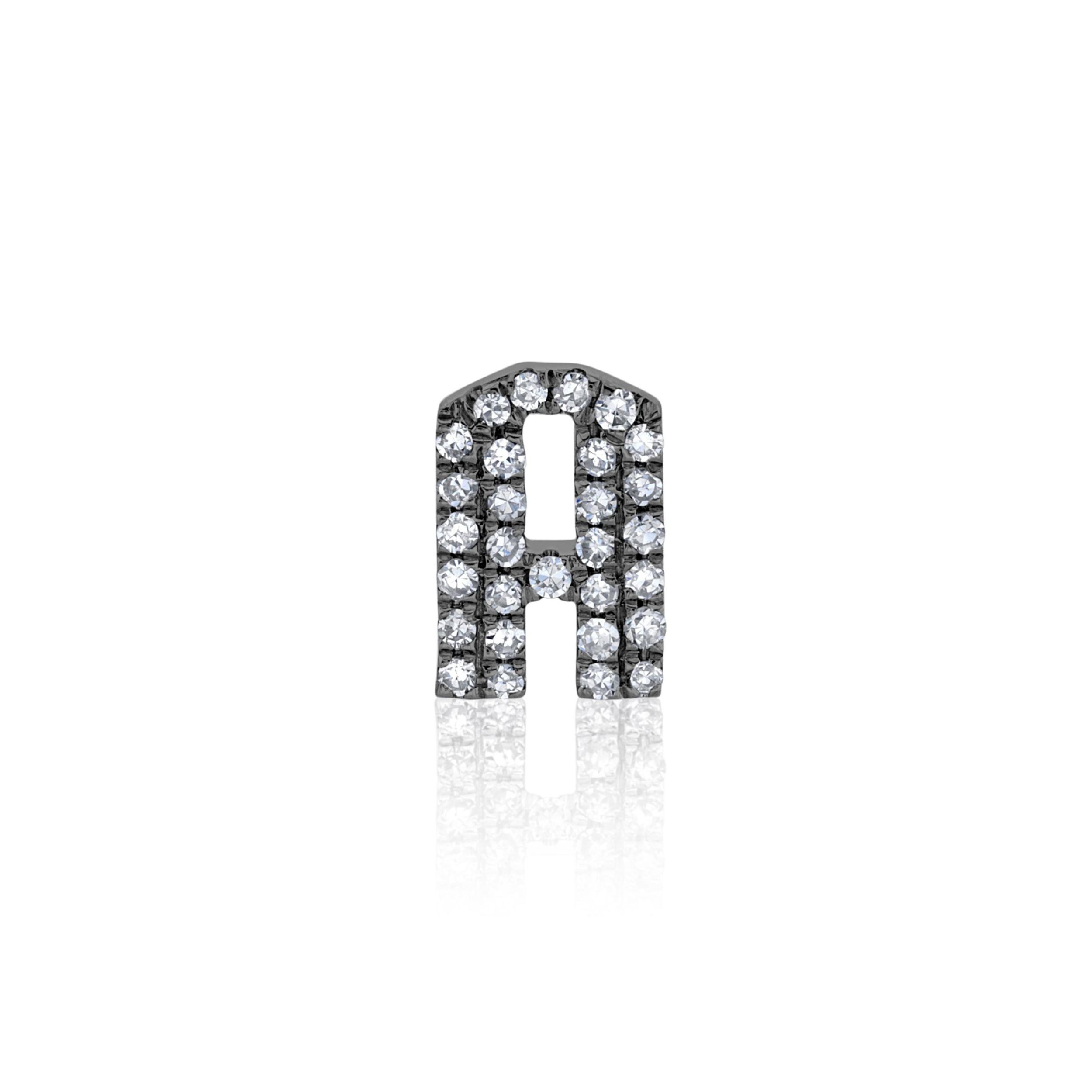 DIAMOND SINGLE PAVE INITIAL STUD Product Image