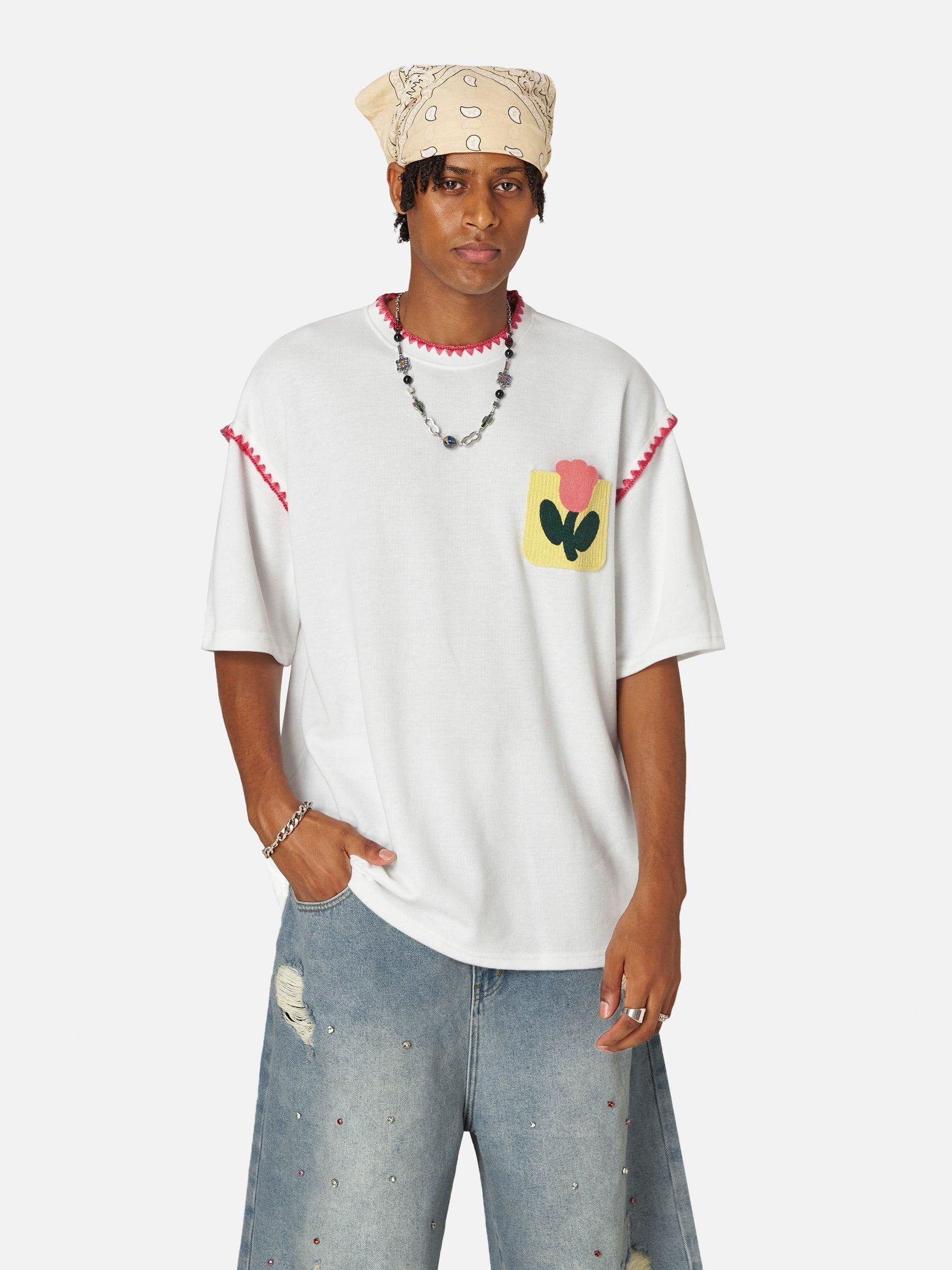 Aelfric Eden Crochet Floral Pocket Tee Product Image