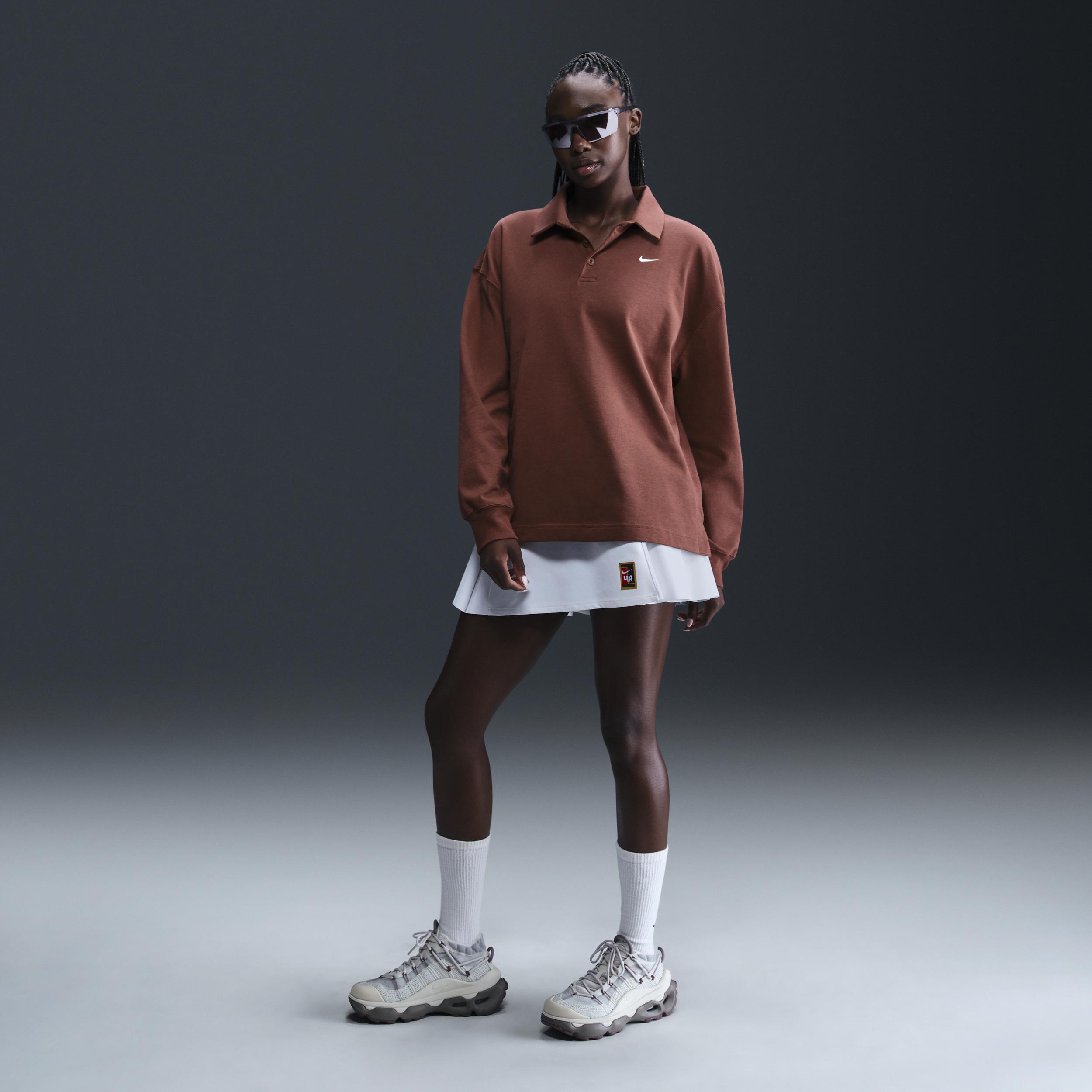 Women's Nike Sportswear Essential Oversized Long-Sleeve Polo Product Image