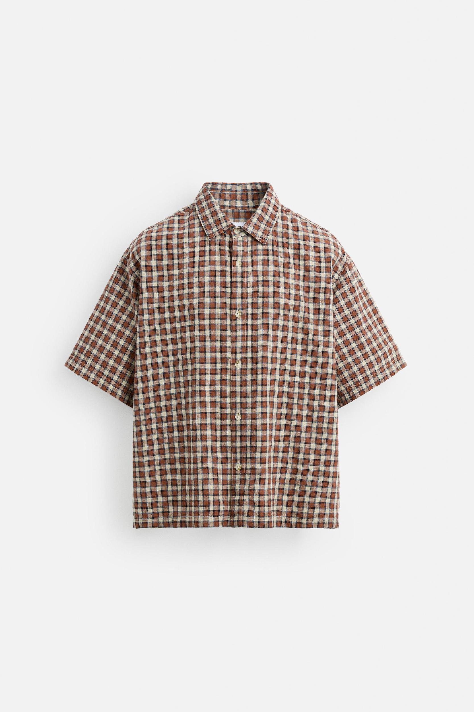 TEXTURED PLAID SHIRT Product Image