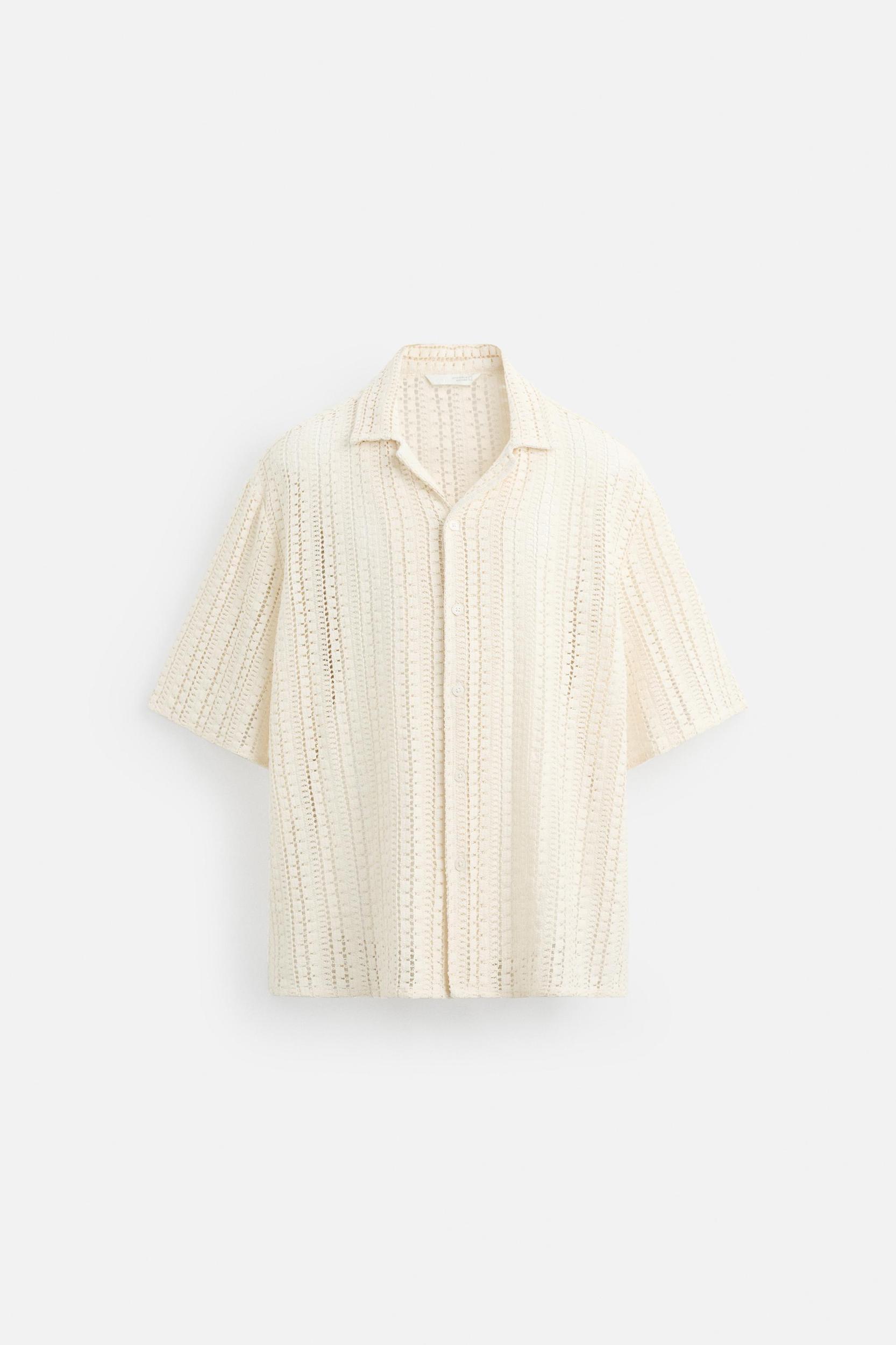 CROCHET TEXTURED SHIRT Product Image