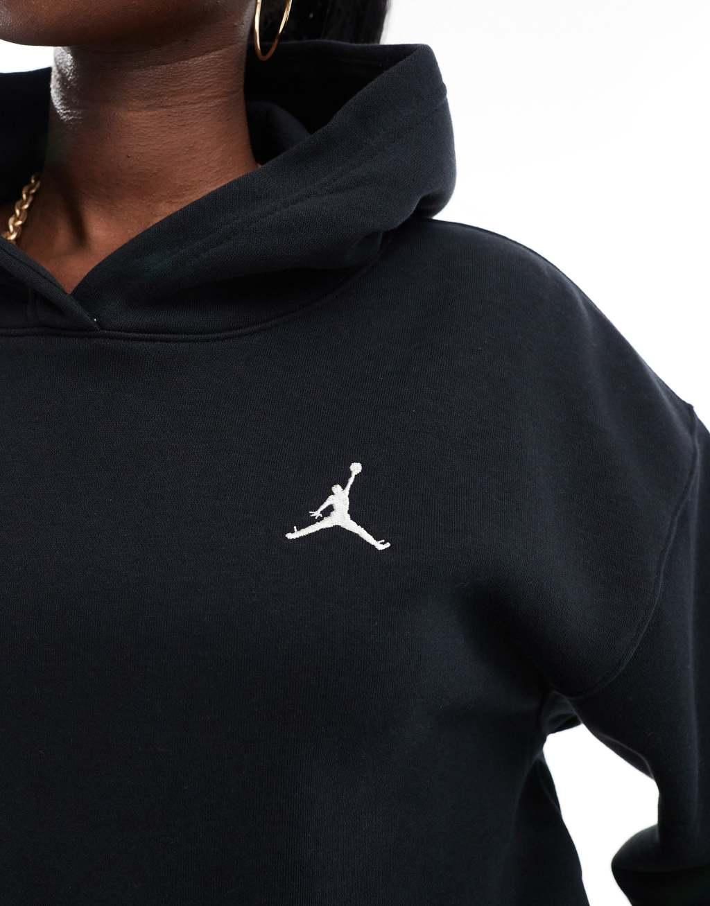 Jordan Brooklyn fleece hoodie in black Product Image