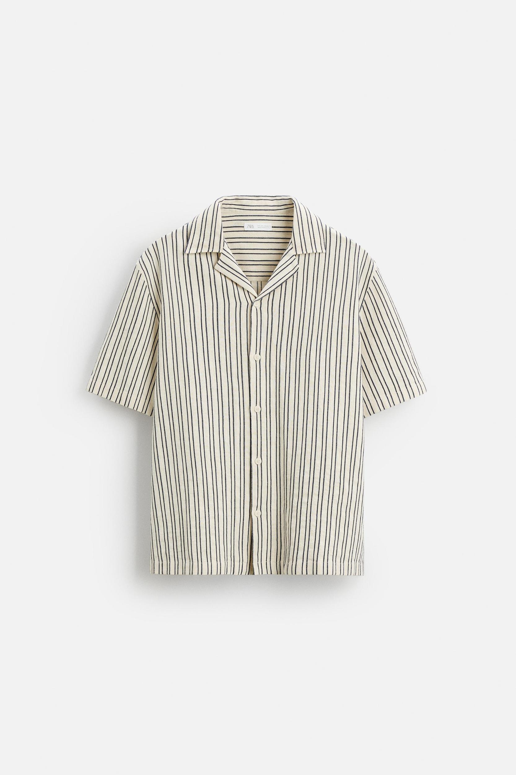 TEXTURED STRIPED SHIRT Product Image