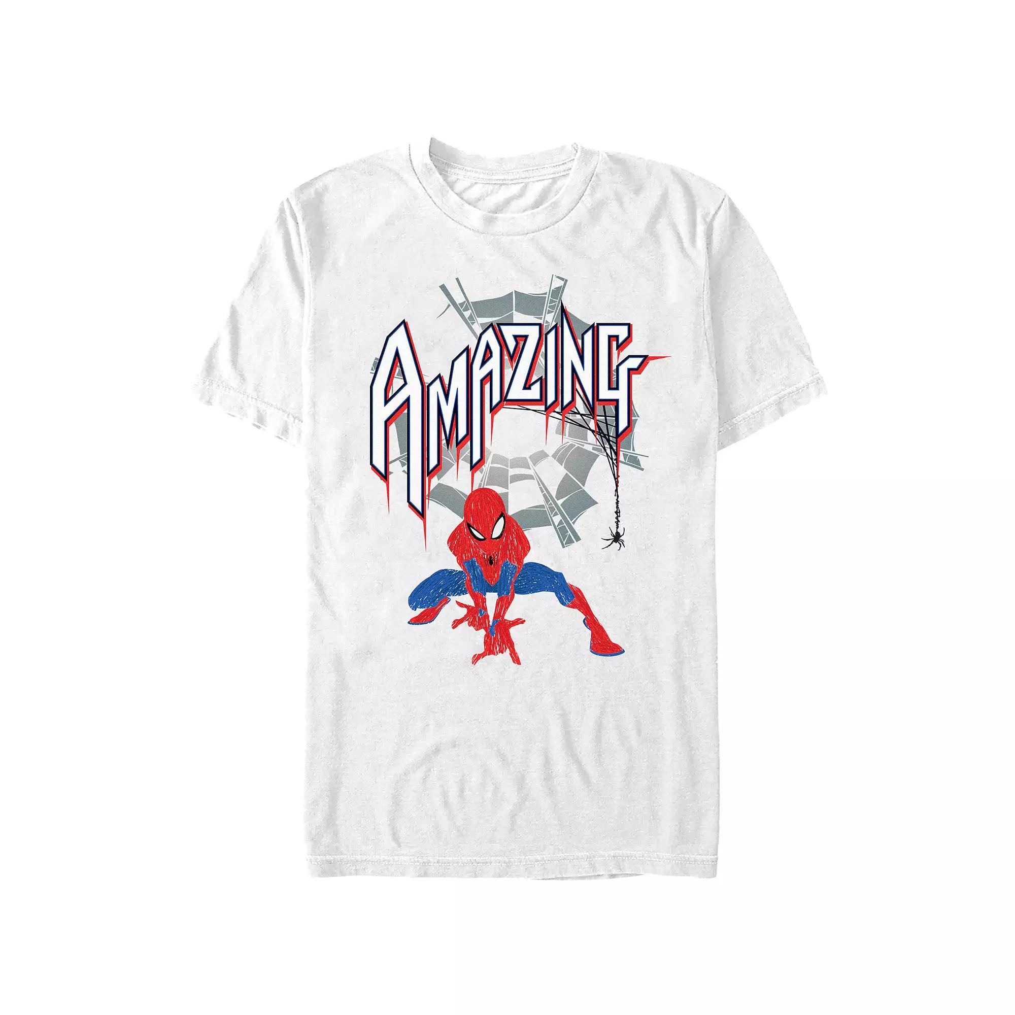 Men's Spider-Man Amazing Spidey Draw Graphic Tee,  Product Image