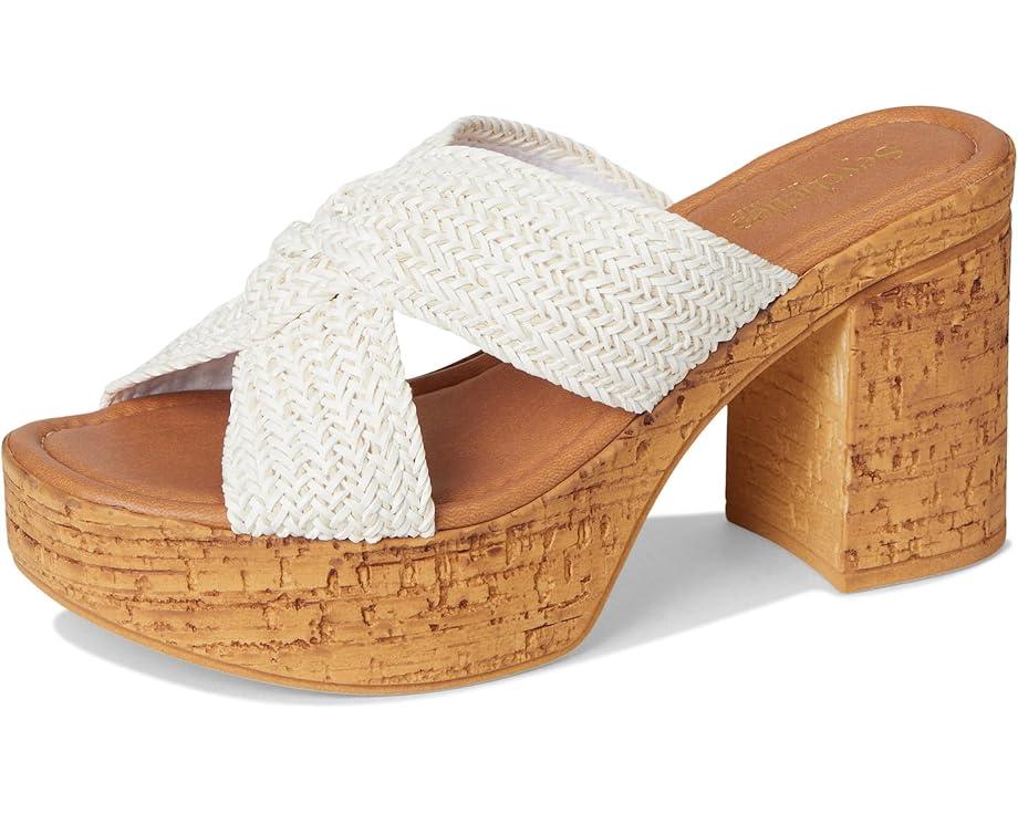 Adorned Metallic Raffia Slide Sandal Product Image