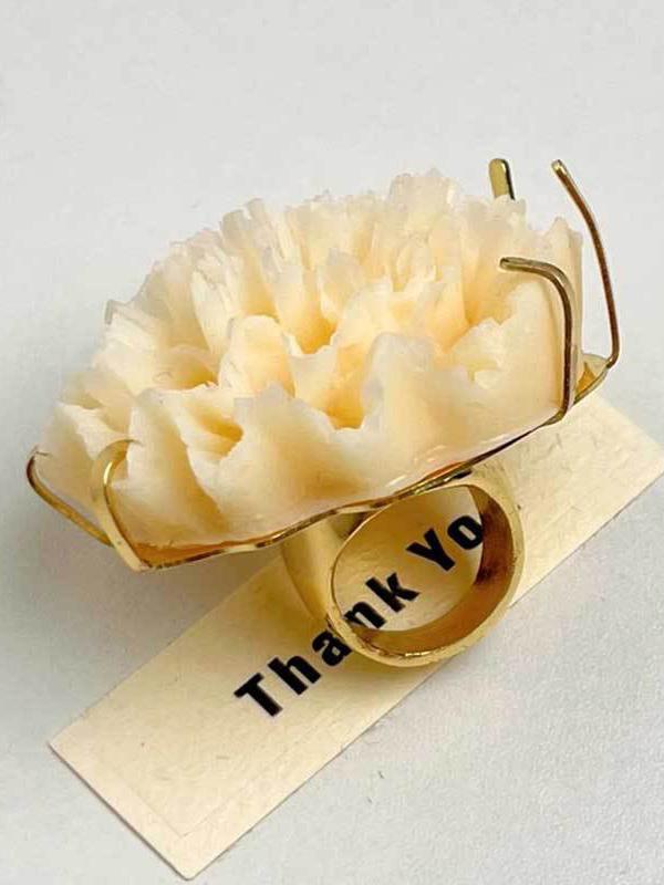 Flower Shape Pleated Rings Accessories Product Image