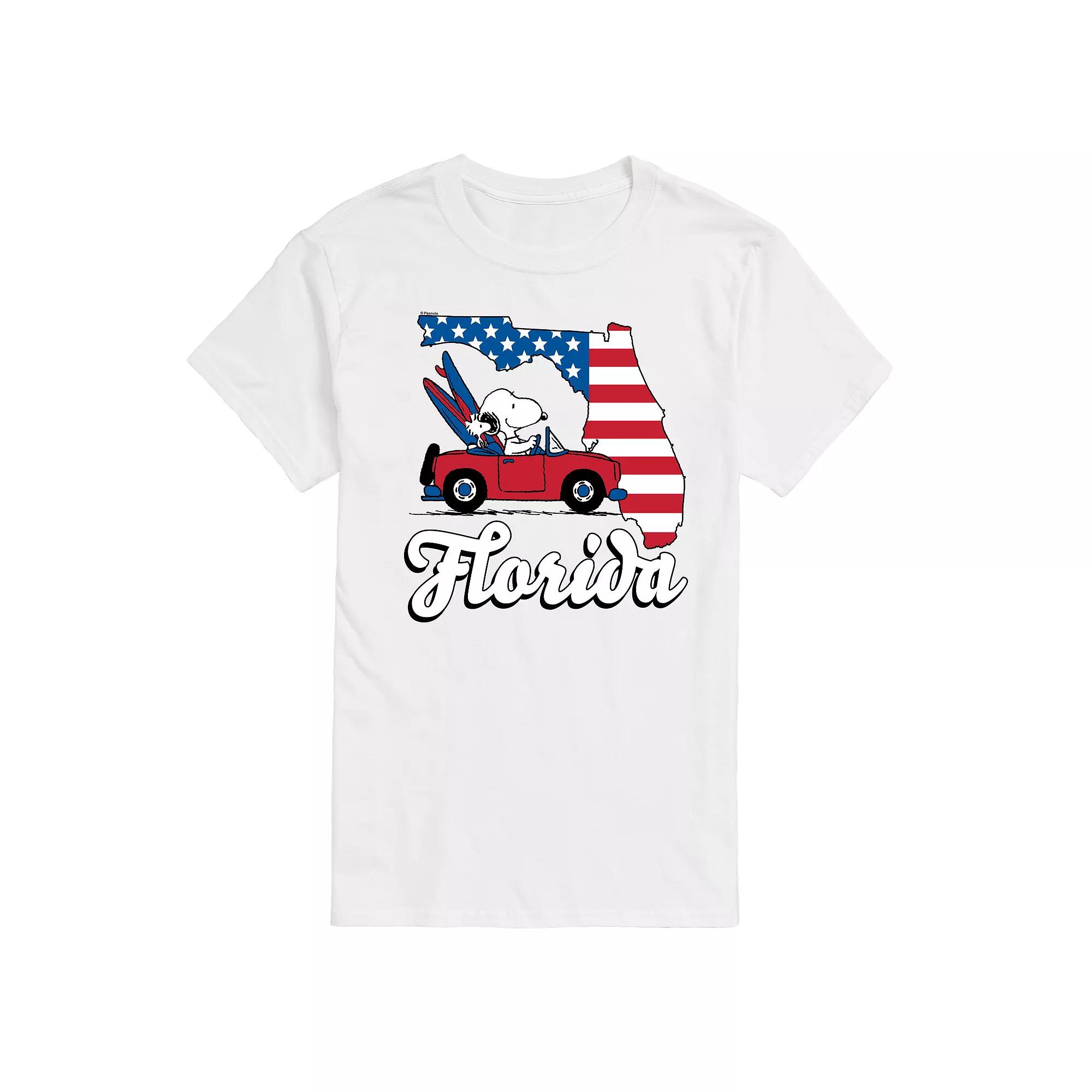Men's Peanuts Snoopy Florida Americana Graphic Tee,  Product Image