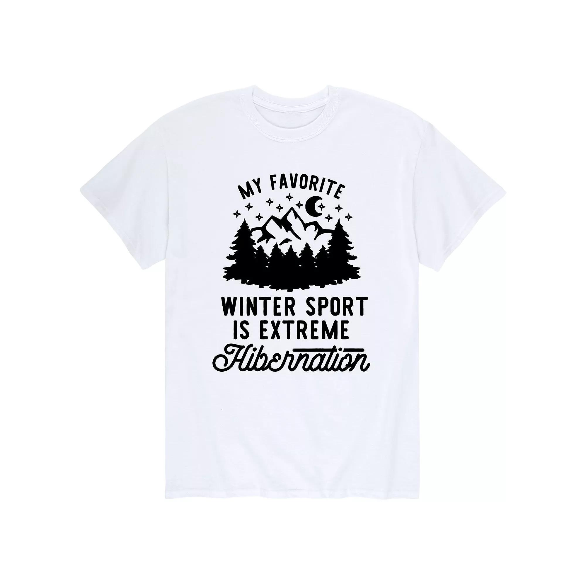 Men's Fav Sport Winter Hibernation Tee,  Product Image
