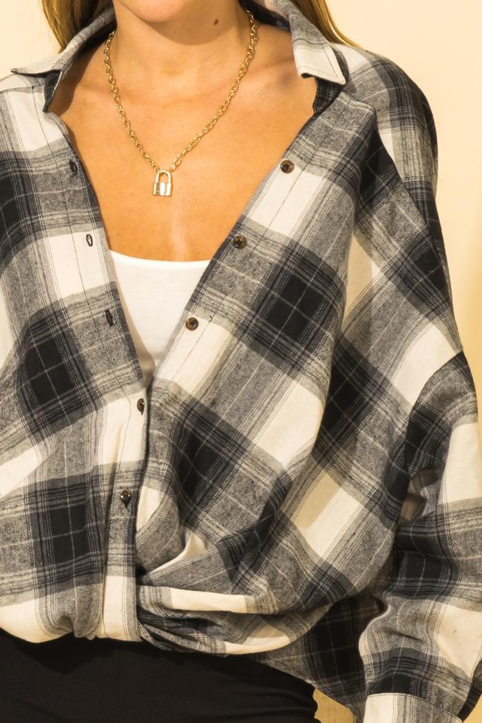 Twisted Oversized Plaid Product Image