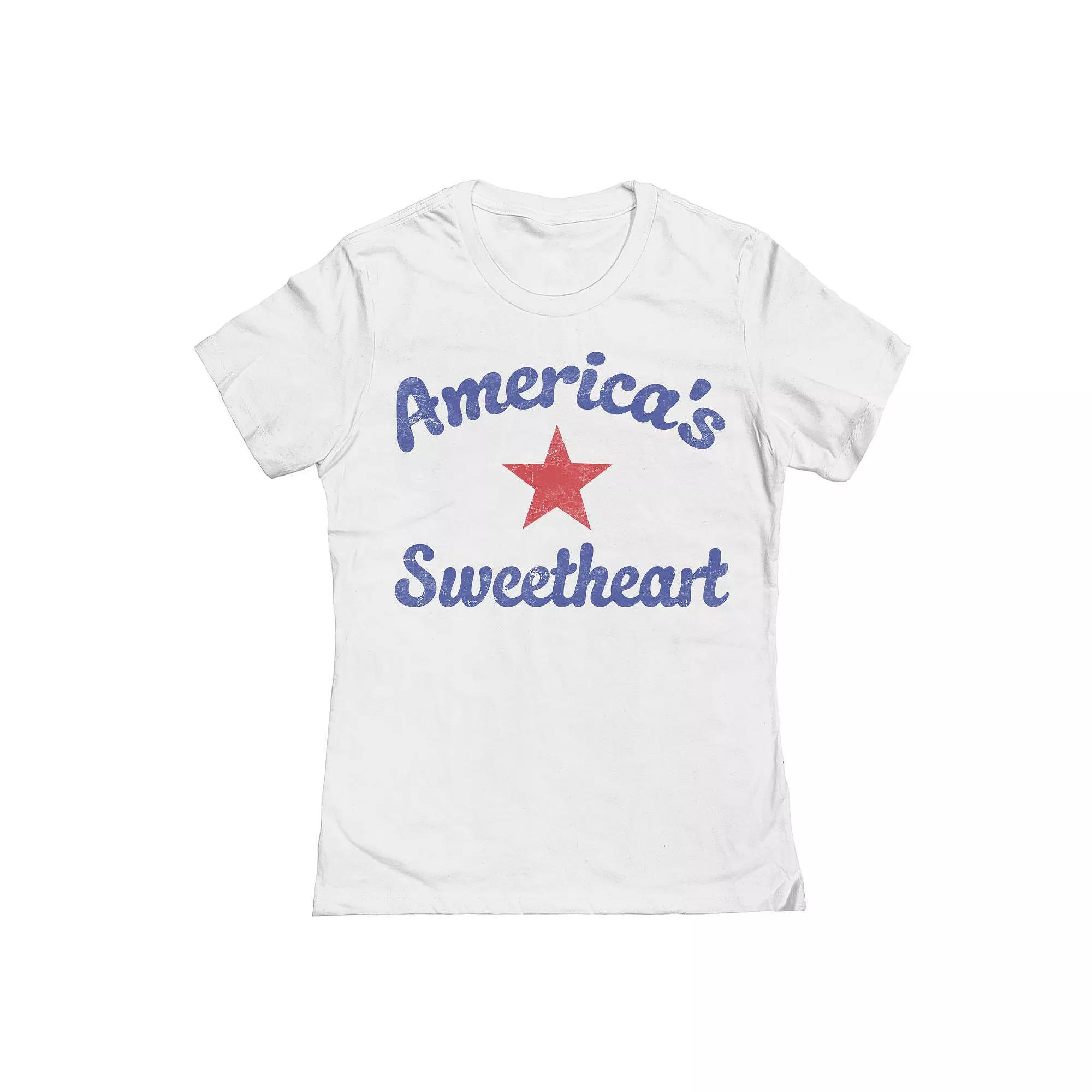 Junior's Grayson Threads The Label America's Sweetheart Star Graphic Tee, Women's,  Product Image