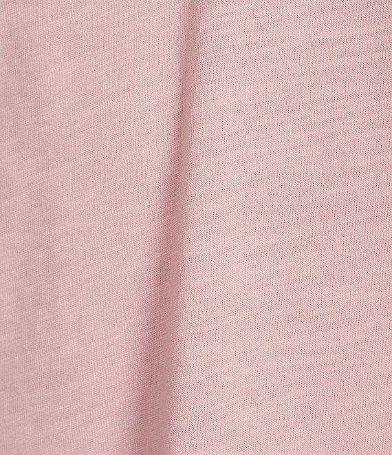 Tommy Bahama Ashby Isles Solid Stretch Jersey Johnny Collar V-Neck 3/4 Sleeve Fitted Top Product Image