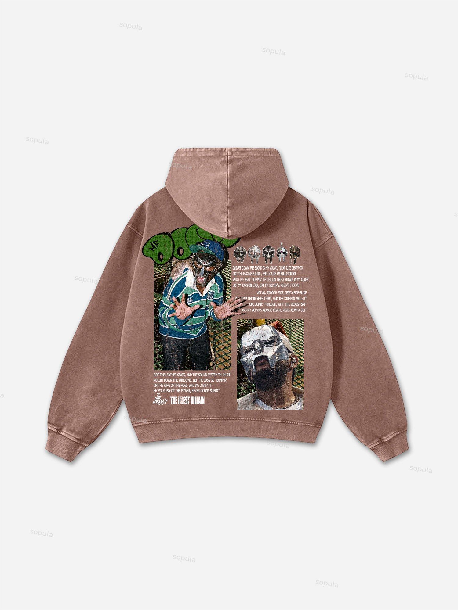 Sopula Virgin Mary Praying Faith Graphic Washed Hoodies Product Image