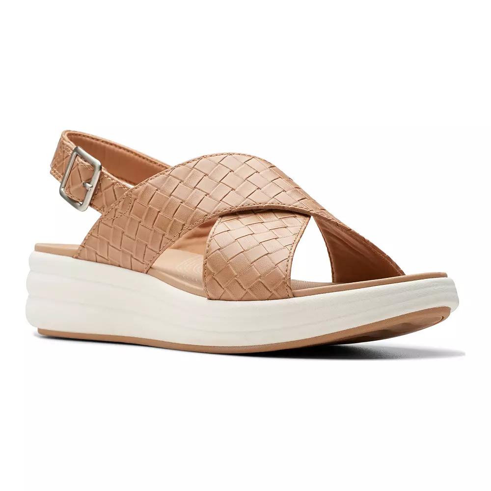 Clarks® Cloudsteppers Drift Sun Women's Sandals, Size: 6.5 Wide, Warm Beige Product Image