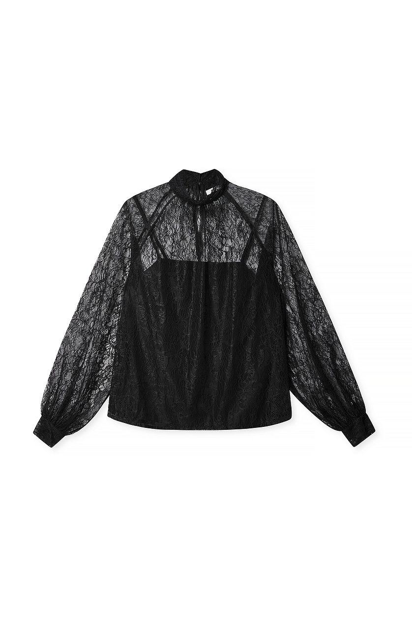 Balloon Sleeve Lace Blouse Product Image