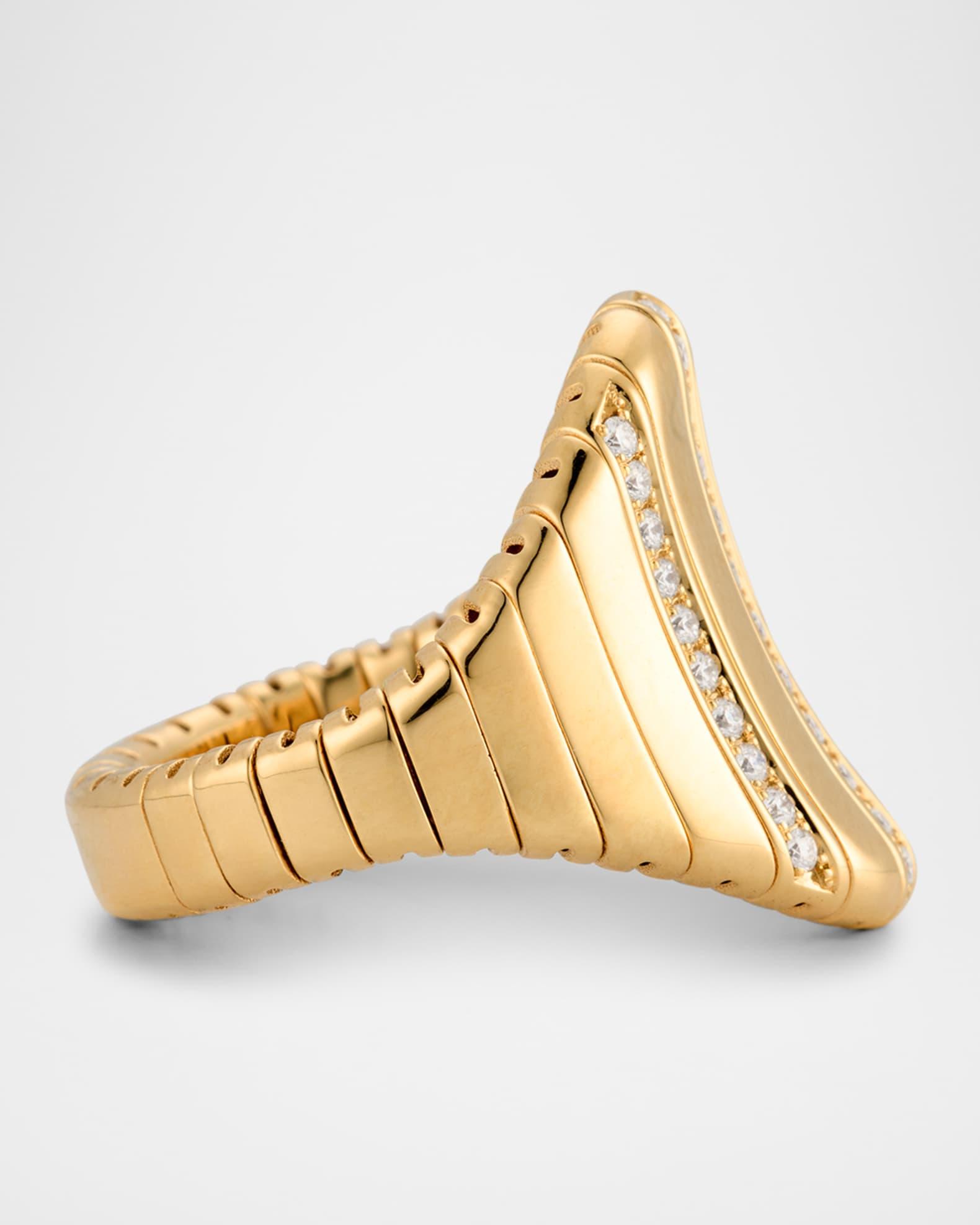 18K Yellow Gold Graduated Ring with Diamonds Product Image