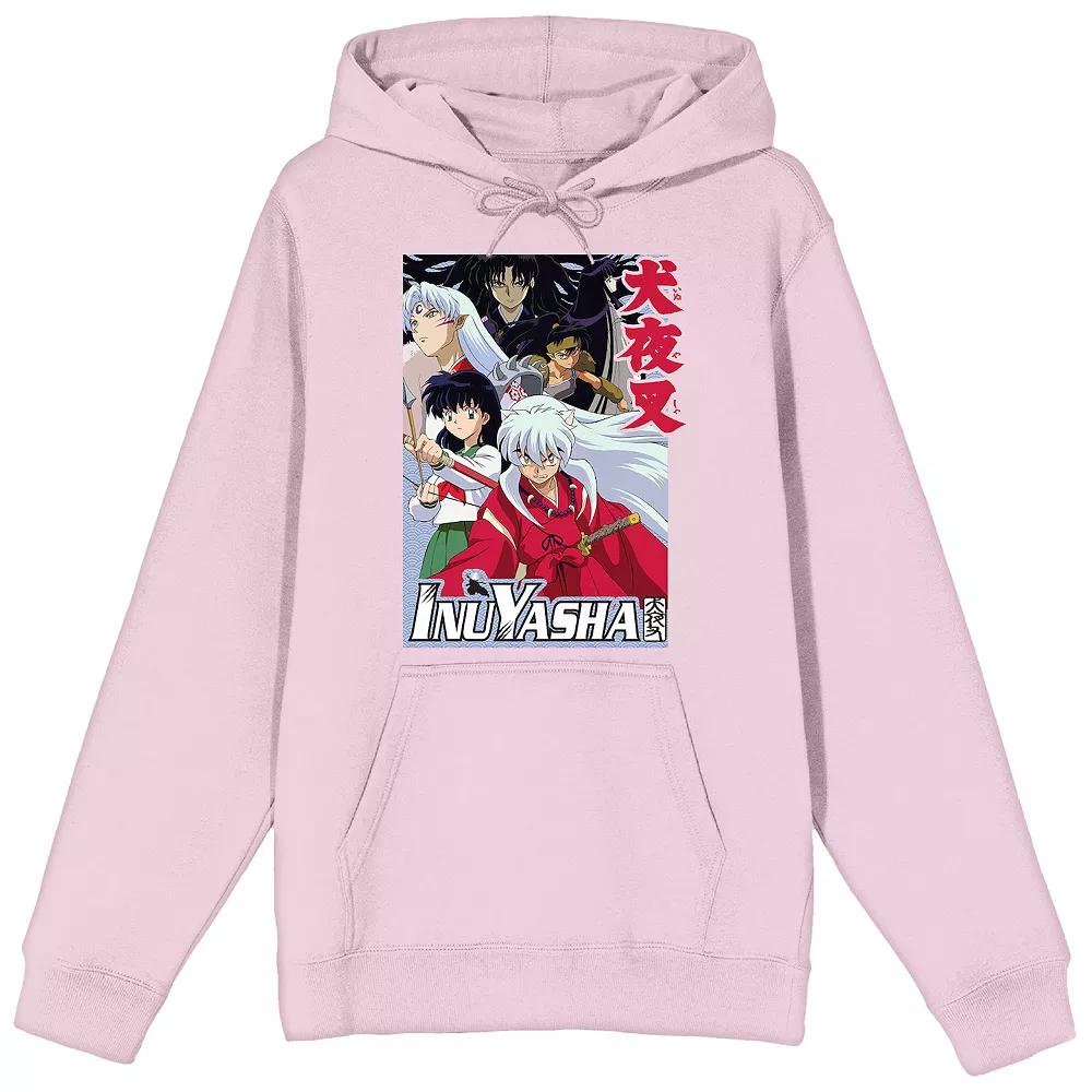 Men's Inuyasha Group Shot Graphic Hoodie, Size: XL, Pink Product Image