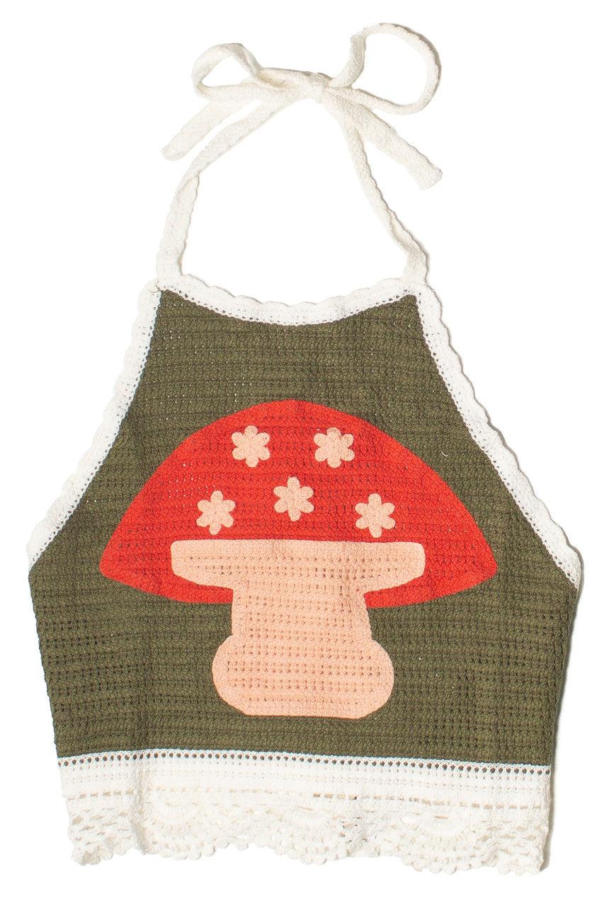 Crochet Mushroom Halter Top Product Image
