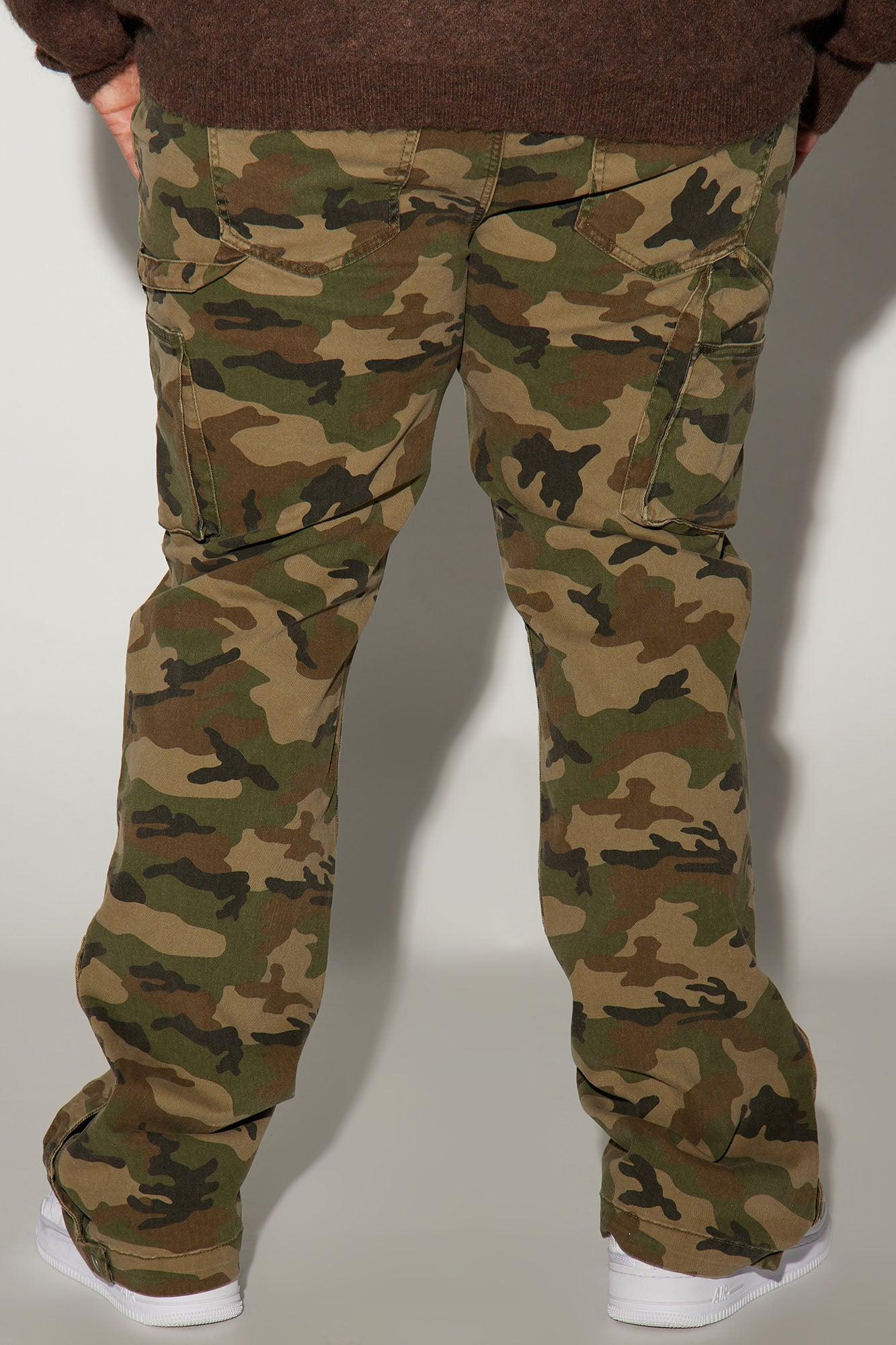 Easy Camo Slim Carpenter Flare Pants - Camouflage Product Image