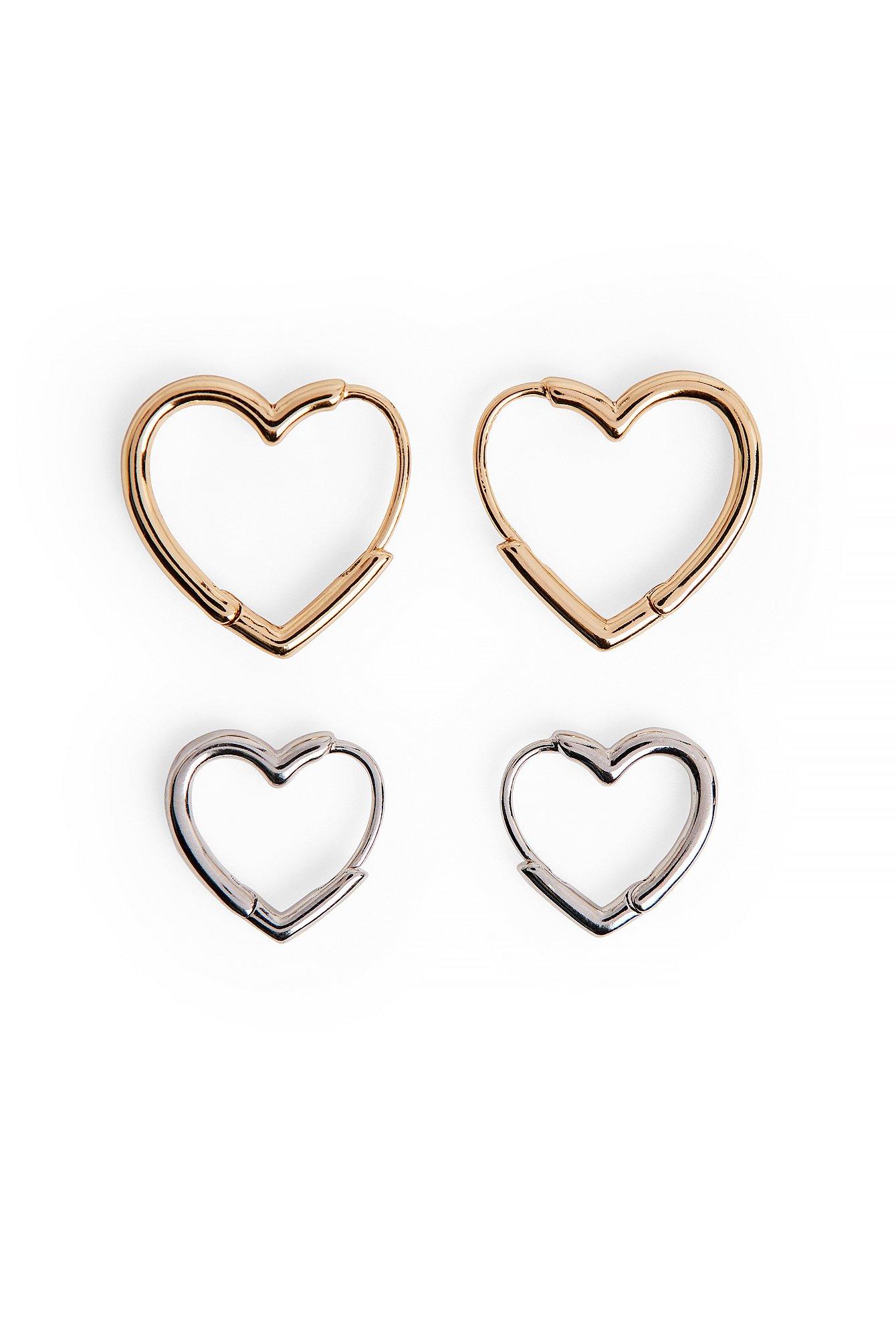 2-pack Small Heart Hoops Product Image