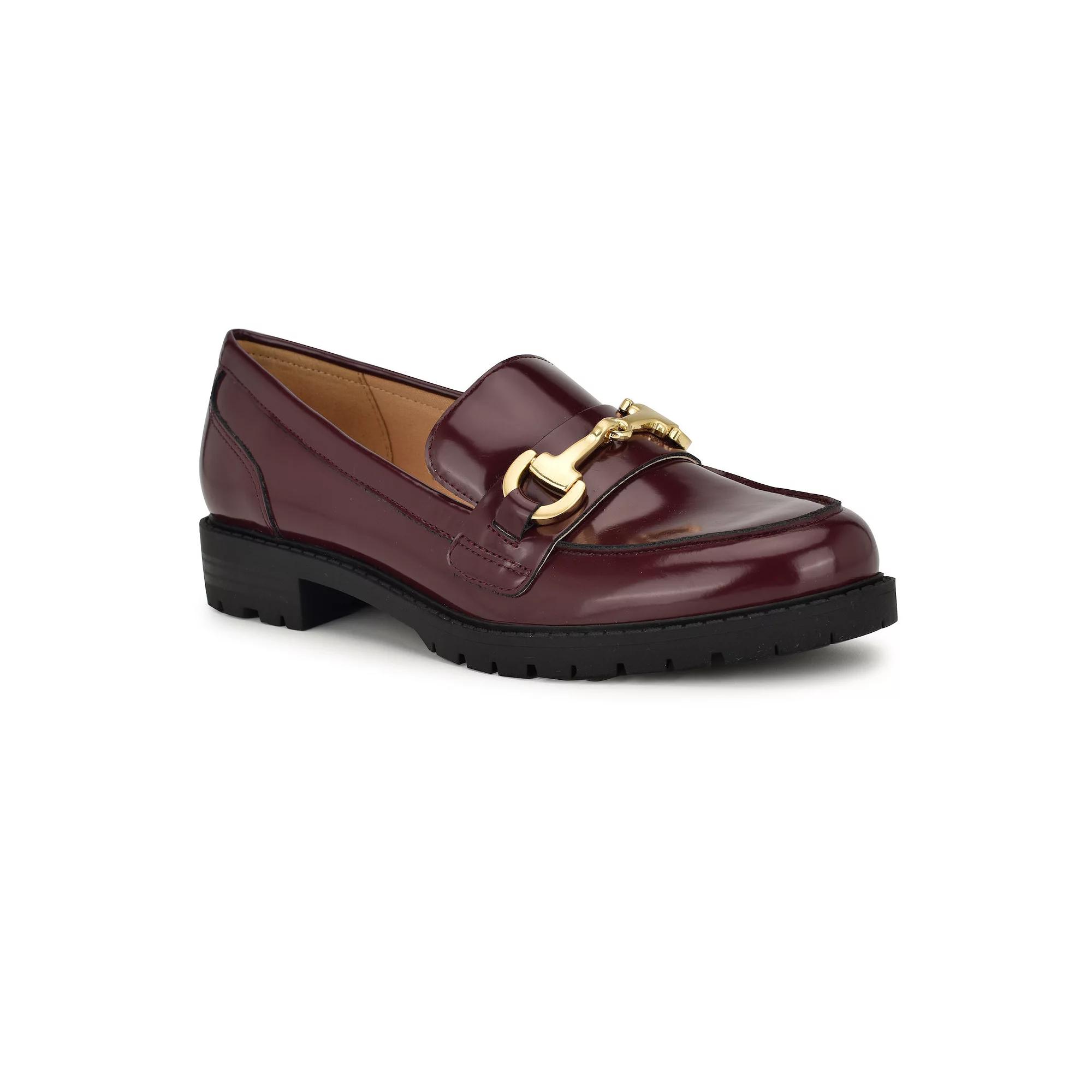 Nine West Newdale Womens Slip-On Casual Loafers Red Patent Product Image