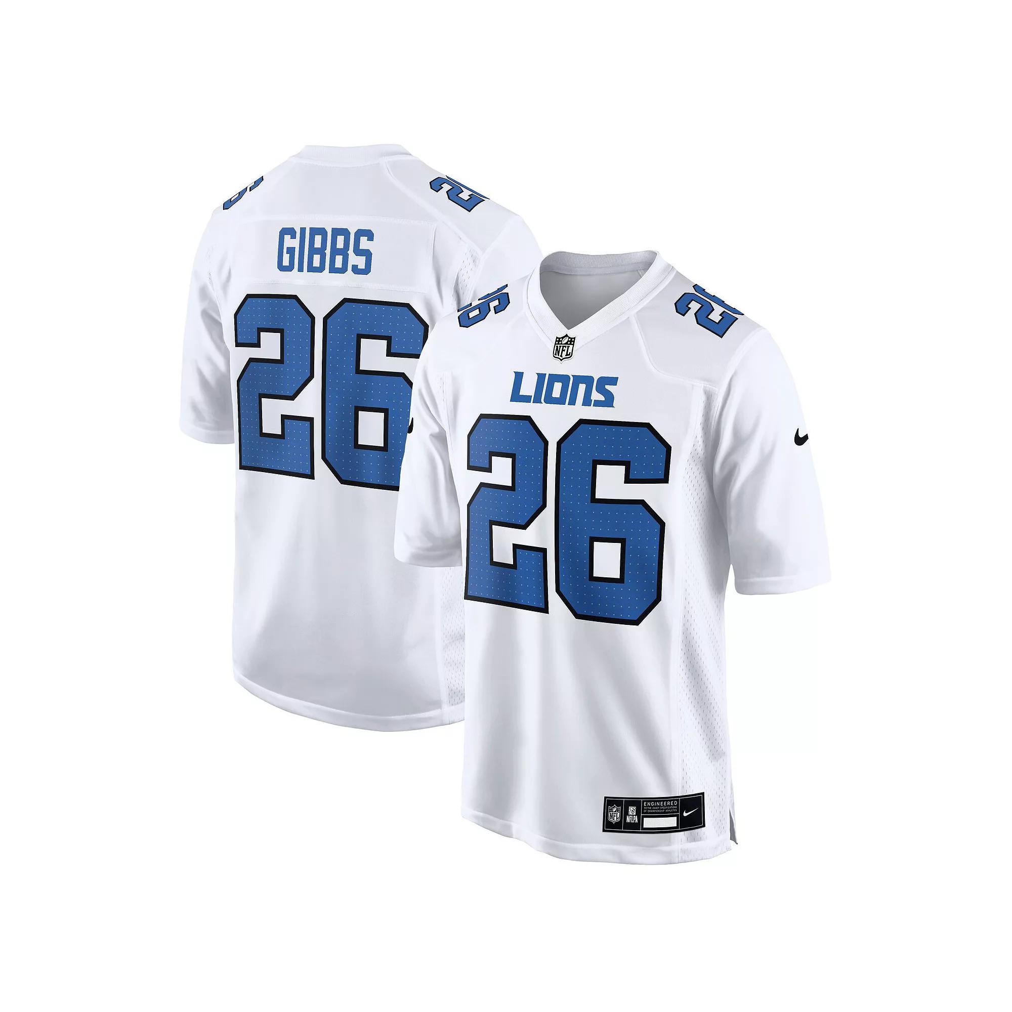 Men's Nike Jahmyr Gibbs White Detroit Lions Tundra Fashion Game Jersey,  Product Image