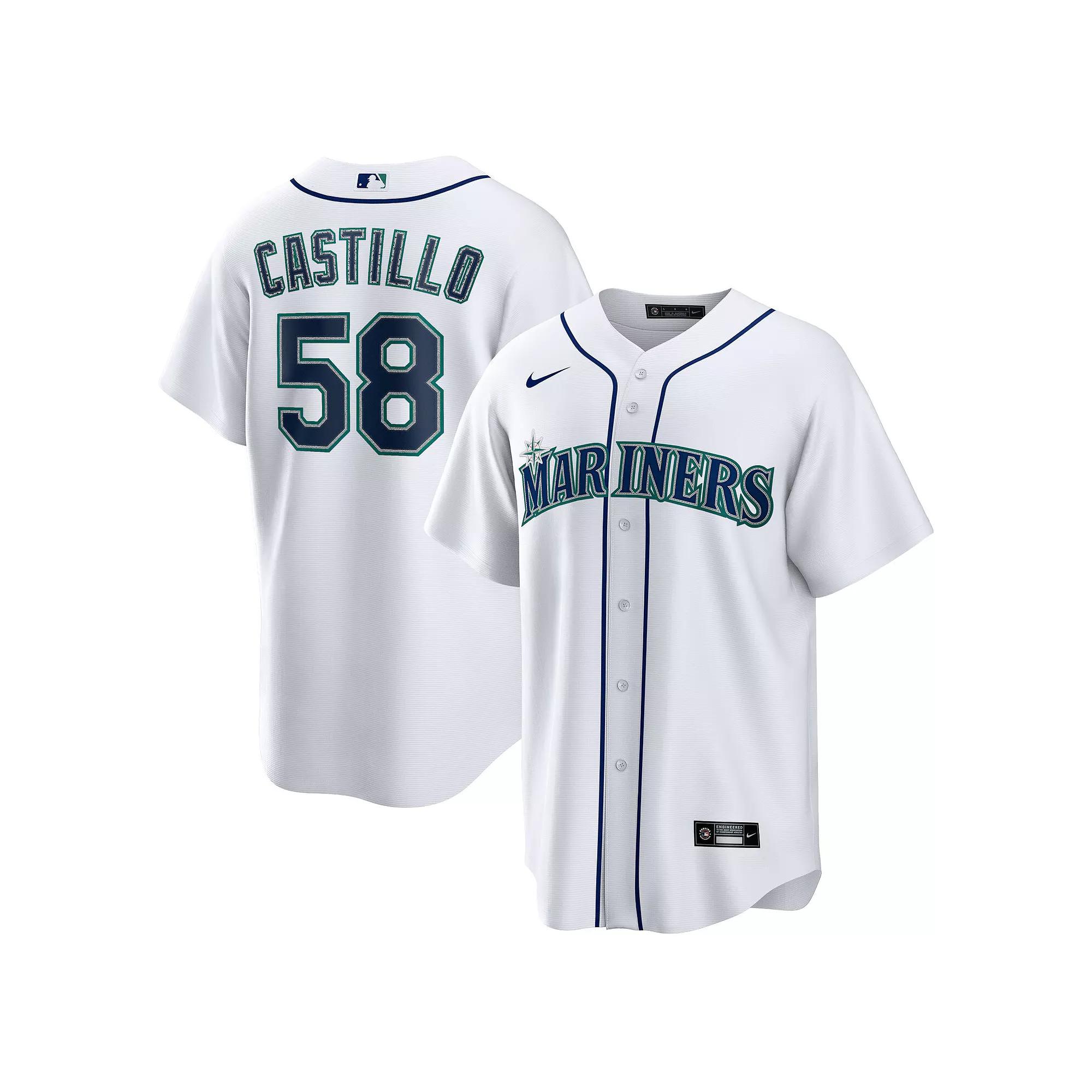 Men's Nike Luis Castillo White Seattle Mariners Home Replica Jersey,  Product Image