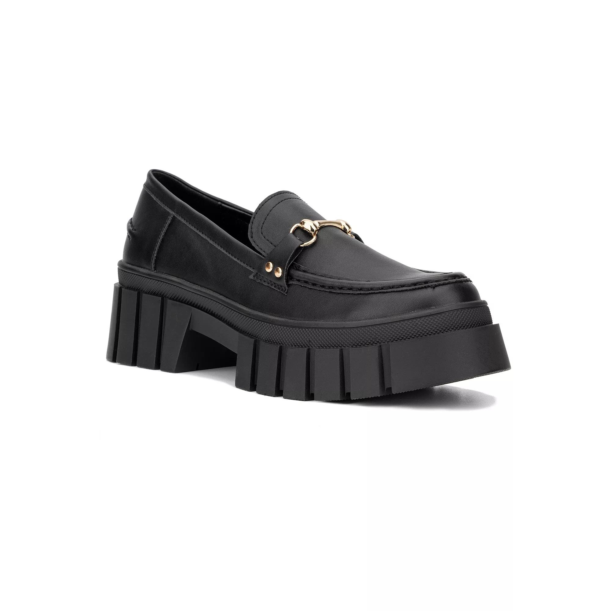 New York & Company Seraphina Women's Platform Loafers, Size: 8.5, Black Product Image