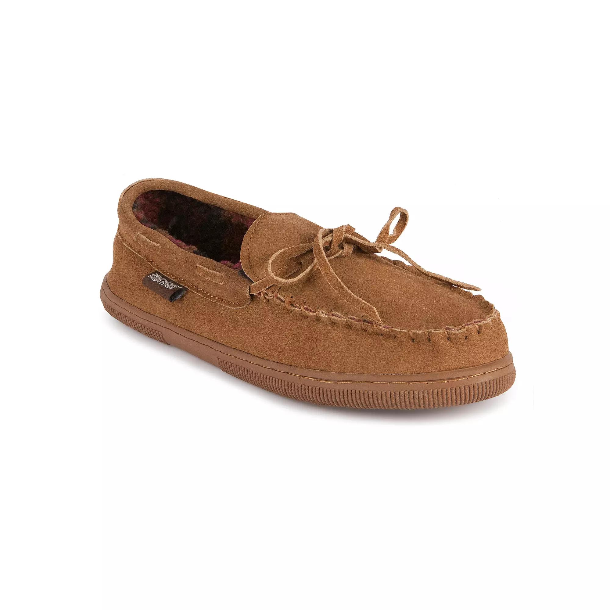 MUK LUKS Paul Men's Printed Berber Suede Moccasin Slippers,  Product Image