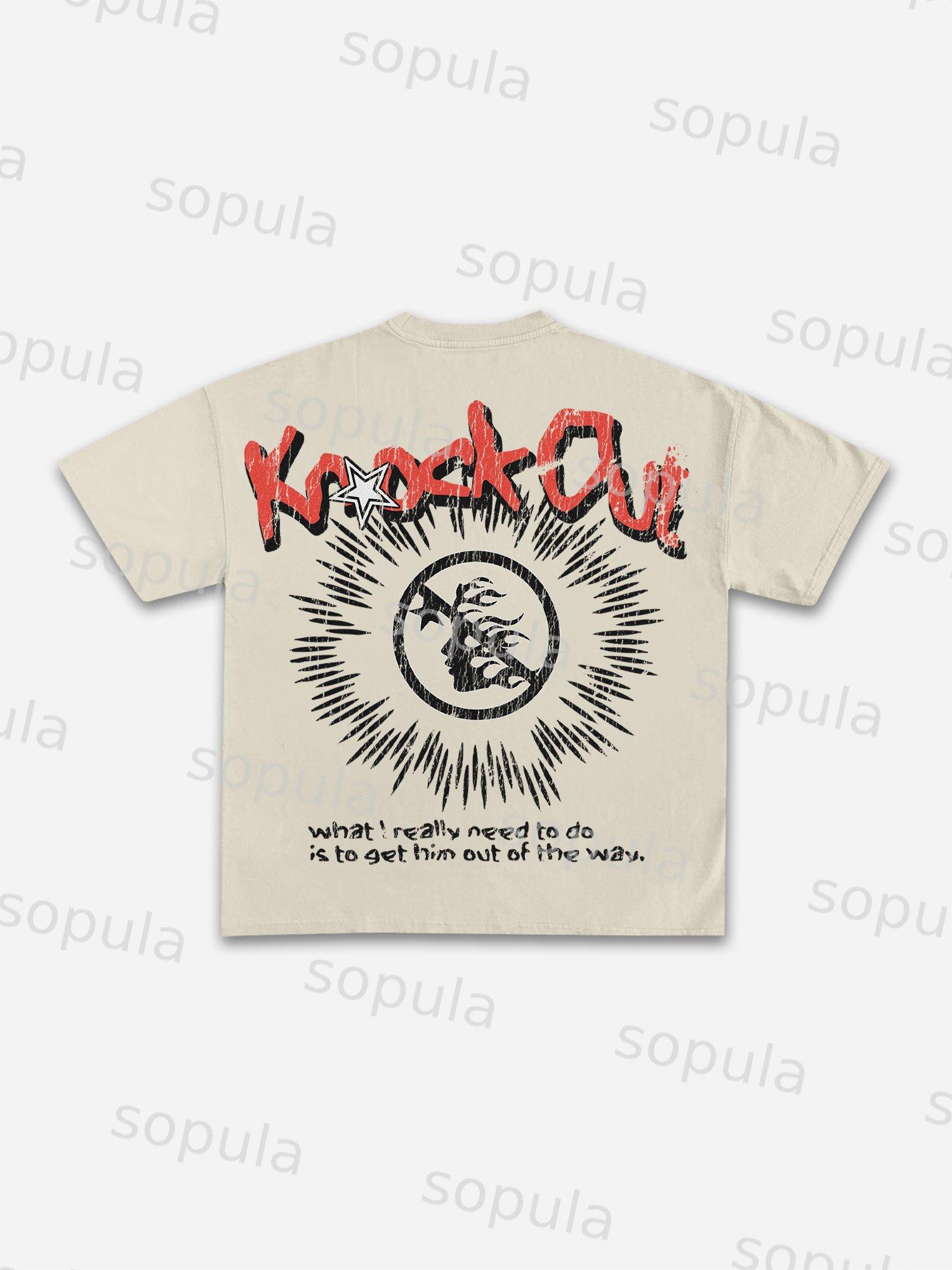 Sopula Knock Out Vintage Graphic Cotton T-Shirt Product Image