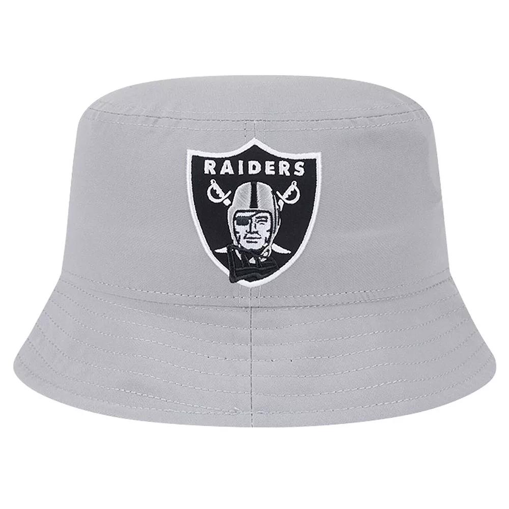 Men's New Era Gray Las Vegas Raiders Helmet Bucket Hat,  Product Image