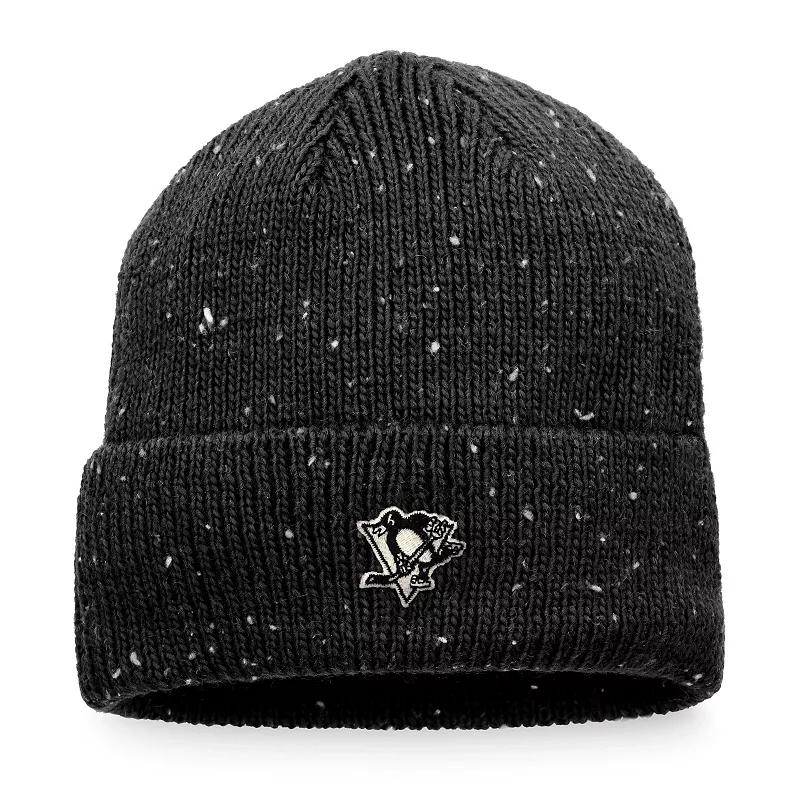 Men's Fanatics Branded Black Pittsburgh Penguins Authentic Pro Rink Pinnacle Cuffed Knit Hat Product Image