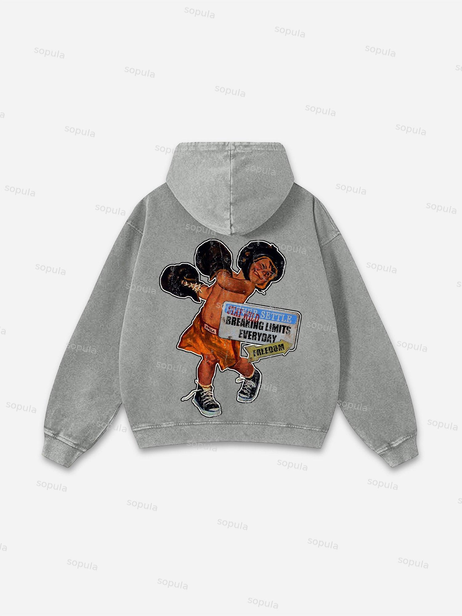 Sopula God's Plan Faith Graphic Vintage Washed Pocket Hoodie Product Image