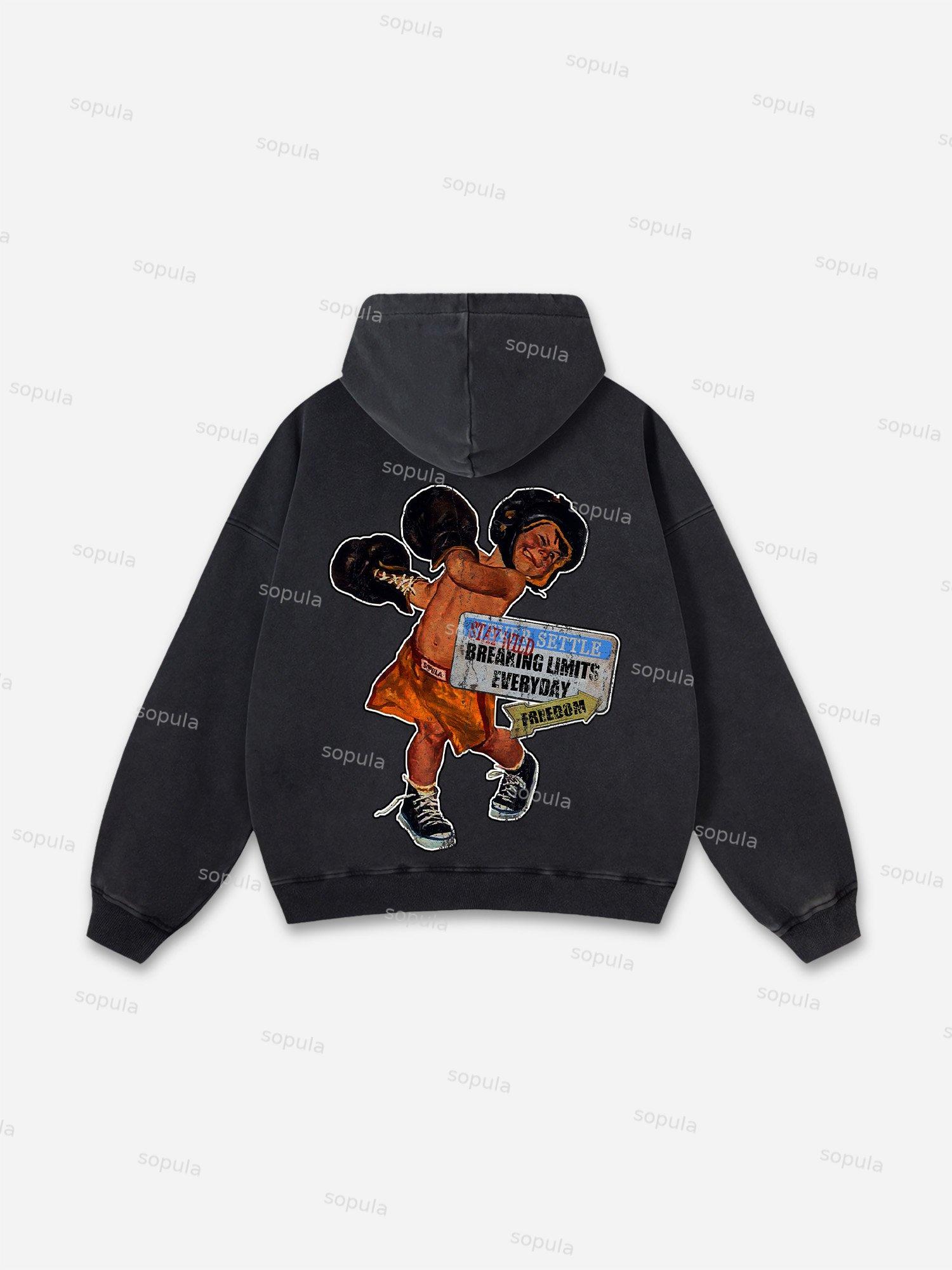 Sopula God's Plan Faith Graphic Vintage Washed Pocket Hoodie Product Image