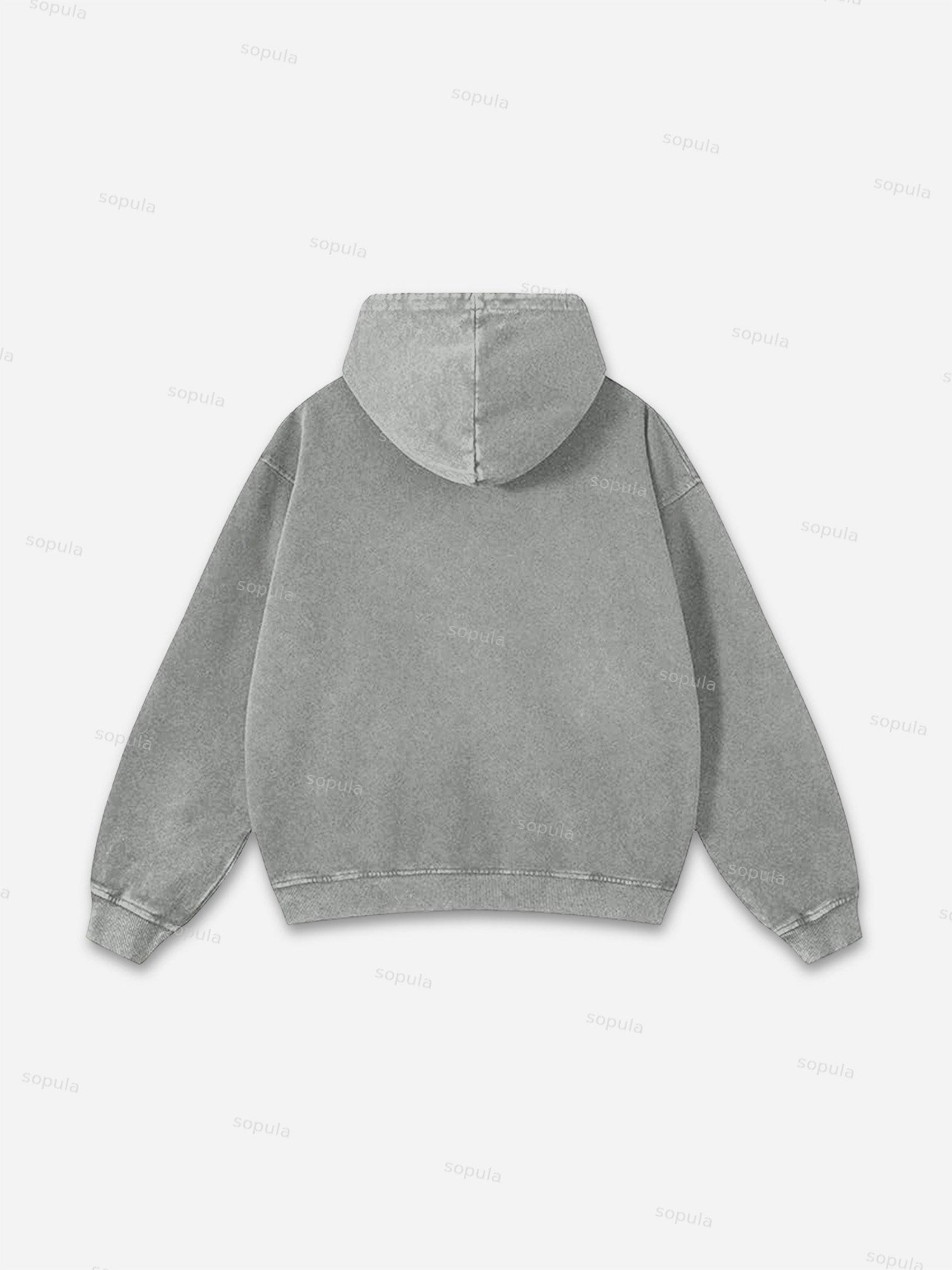 Sopula Vintage Essential Washed Pullover Hoodies Product Image