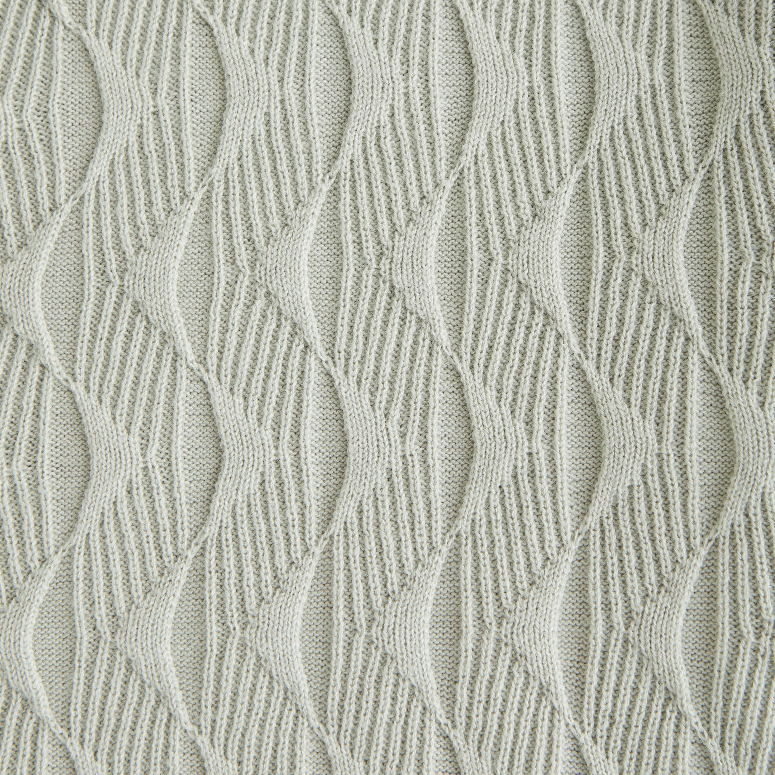 Geometric Stitch Button-Through Sweater Polo Product Image