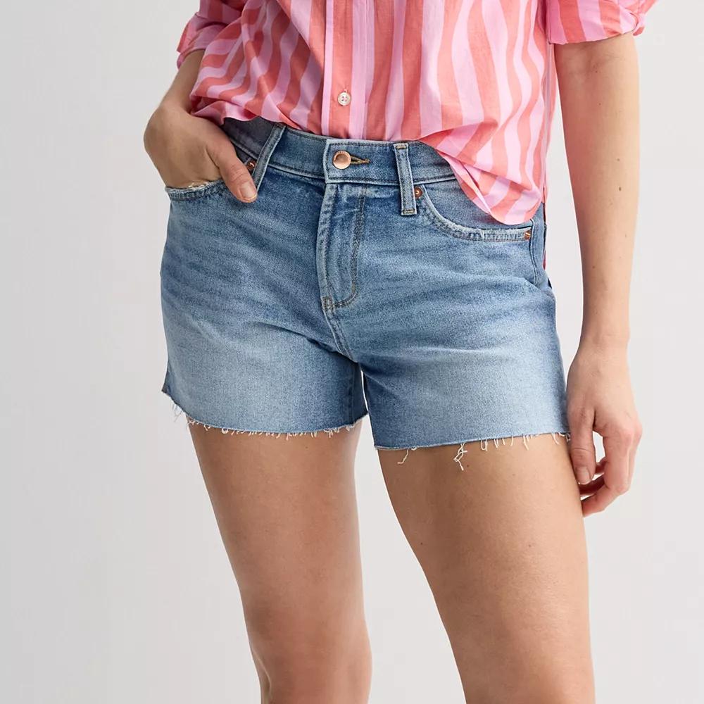 Women's Sonoma Goods For Life® Cut Off Jean Shorts, Size: 8, Medium Blue Product Image