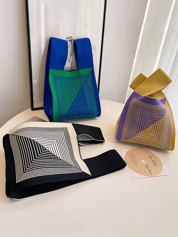 Casual Knitting Printed Bags Accessories Handbags Product Image