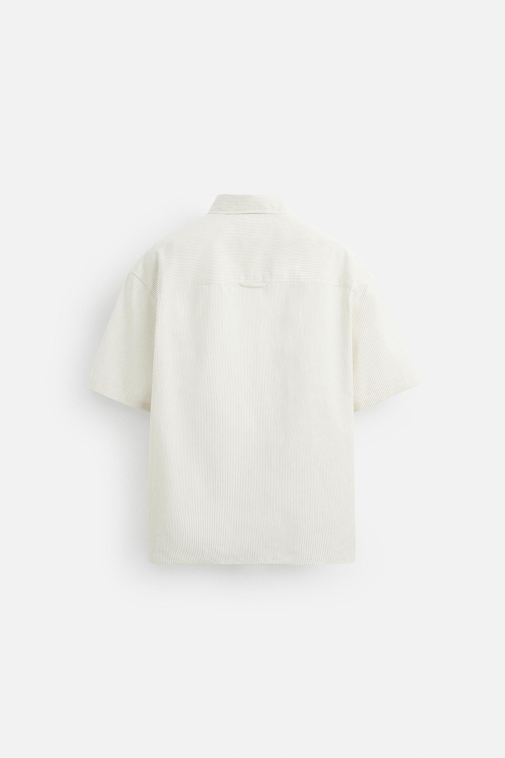 COTTON-HEMP STRIPED SHIRT Product Image