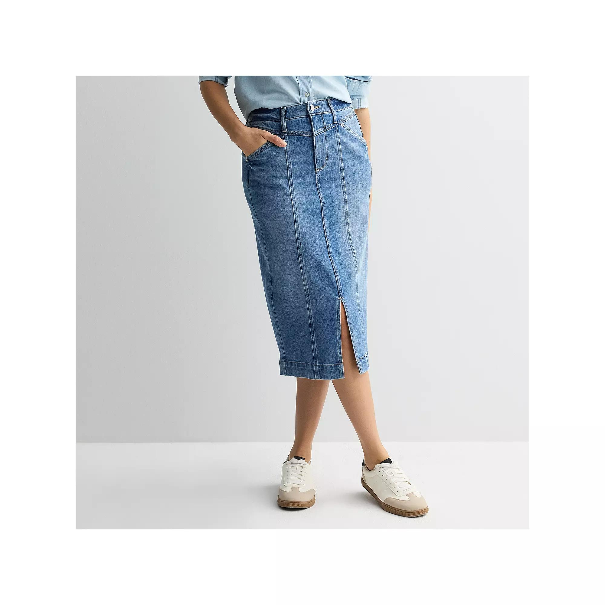 Women's Sonoma Goods For Life® Yoke Denim Skirt, Size: 10, Medium Light Product Image