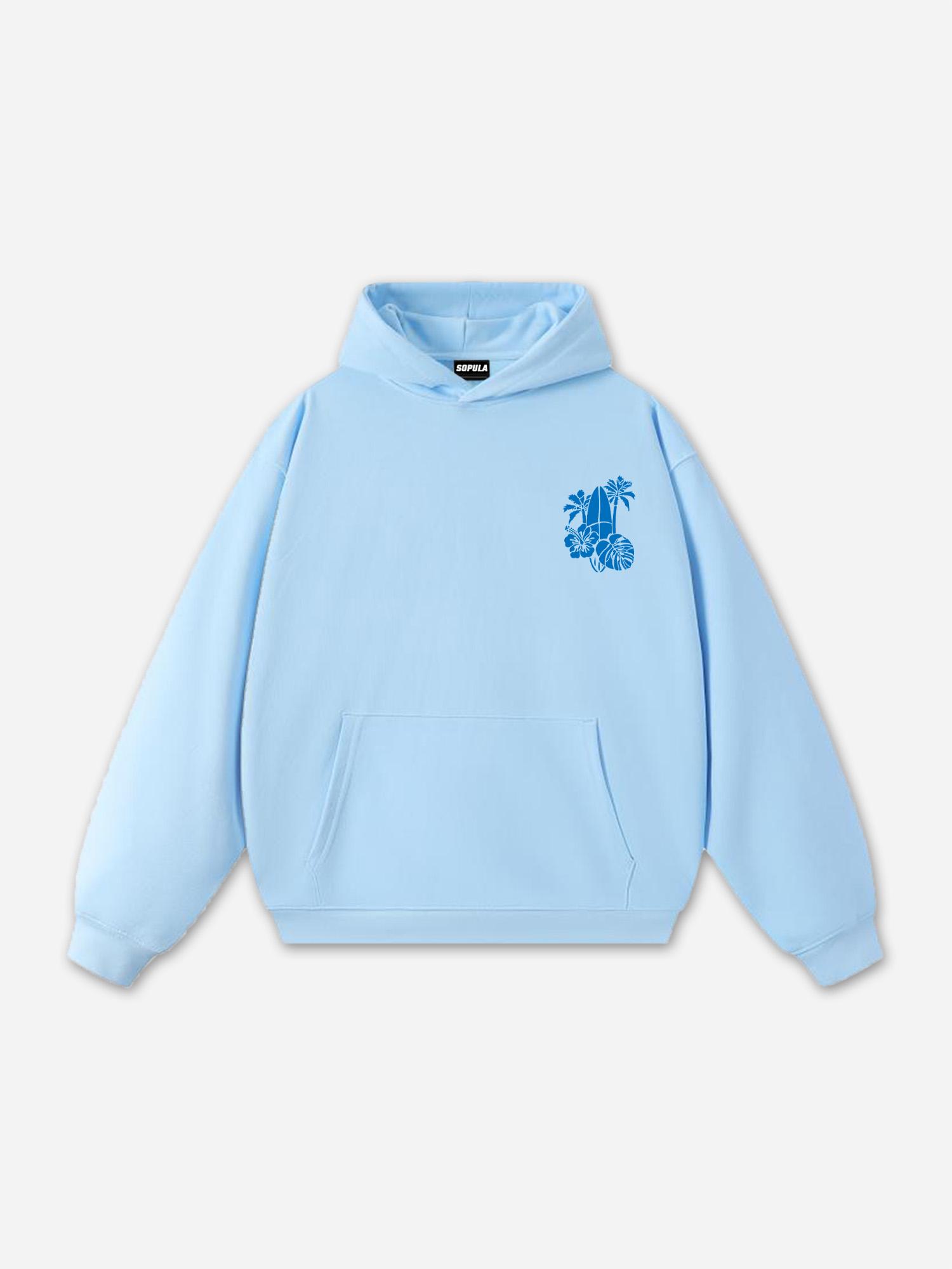 Sopula Everything Comes In Waves Vacation Graphic Oversized Hoodie Product Image