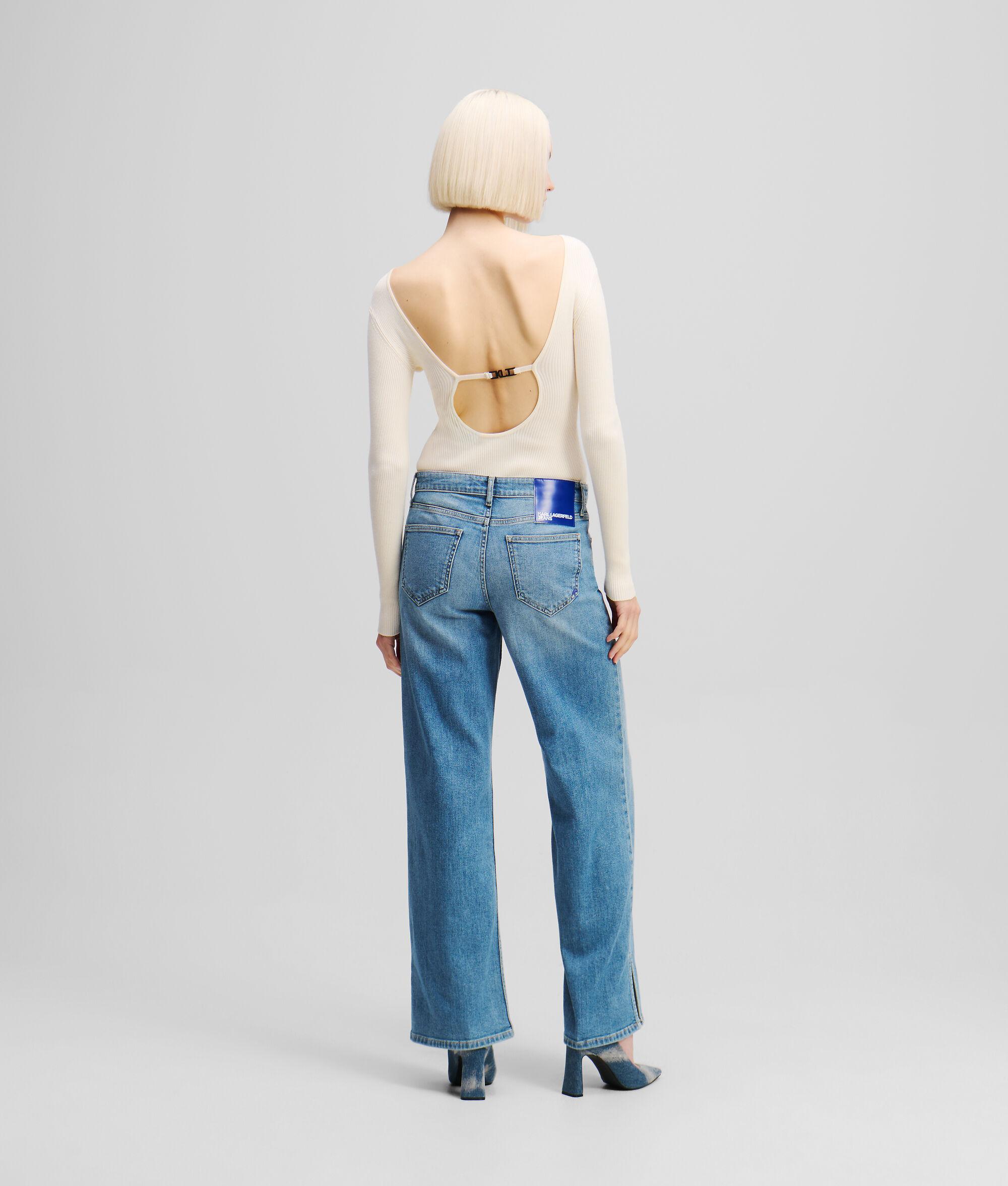 MID-RISE RELAXED JEANS WITH SPLIT HEM Product Image
