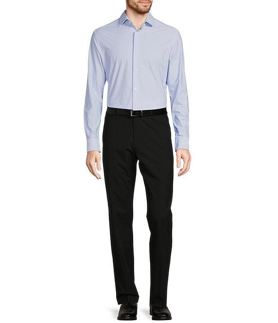 Murano Collezione Canclini Slim-Fit Herringbone Long-Sleeve Techno Woven Shirt Product Image