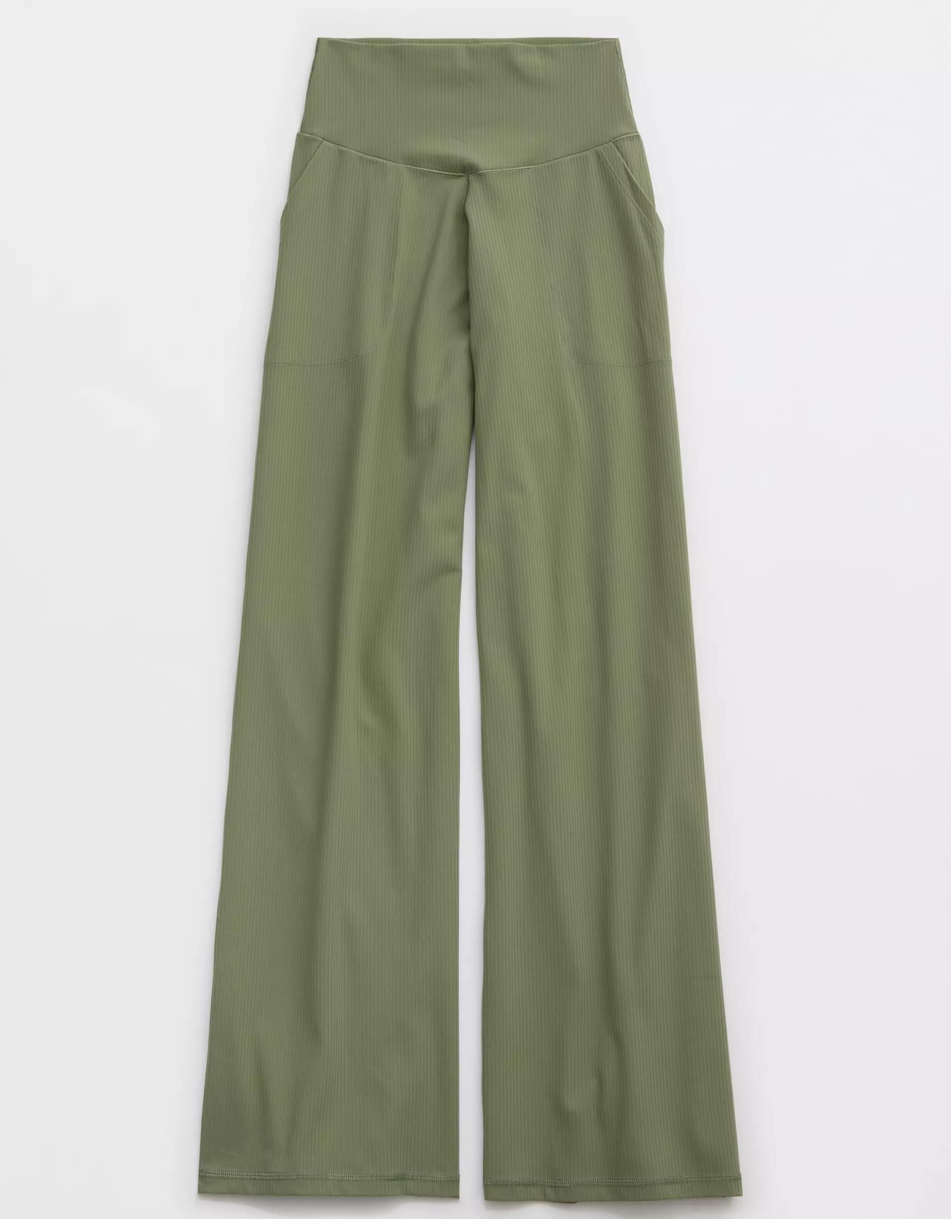 OFFLINE By Aerie Real Me XTRA High Waisted Ribbed Trouser Product Image